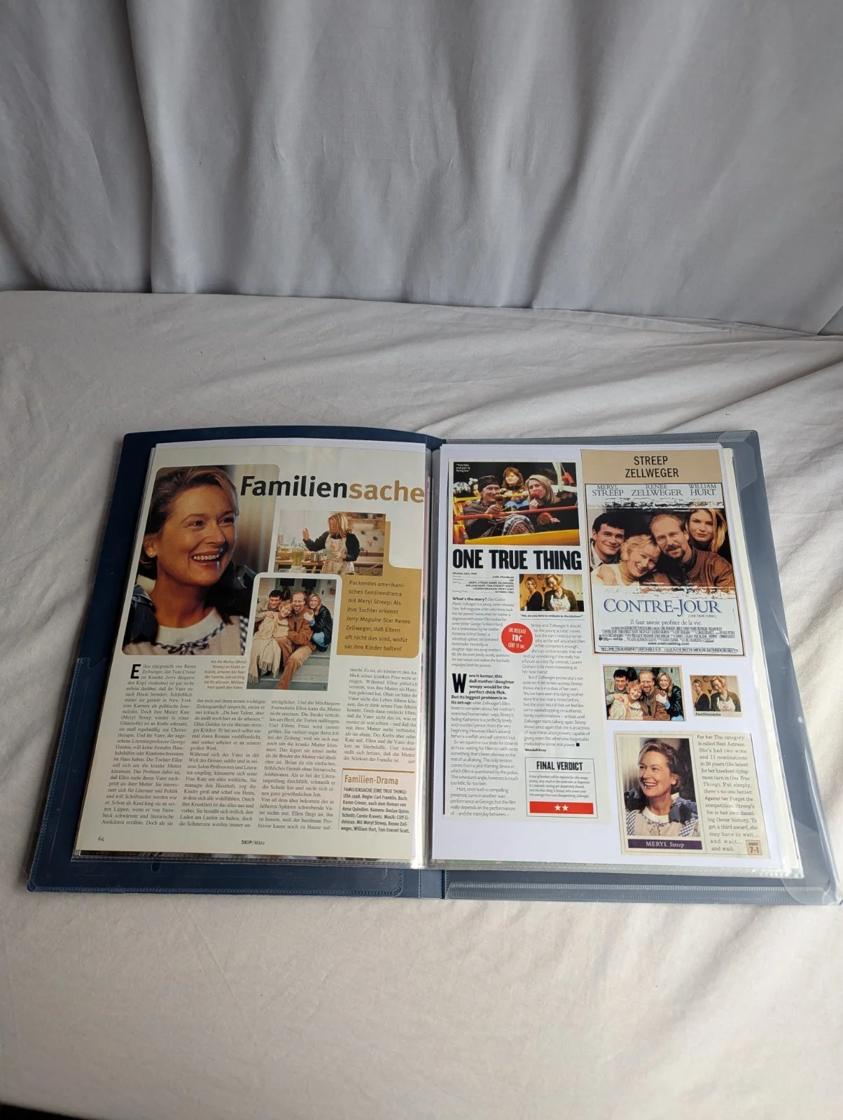 One True Thing Film Memorabilia Archive Meryl Streep Photos & Articles Rare, изображение 3