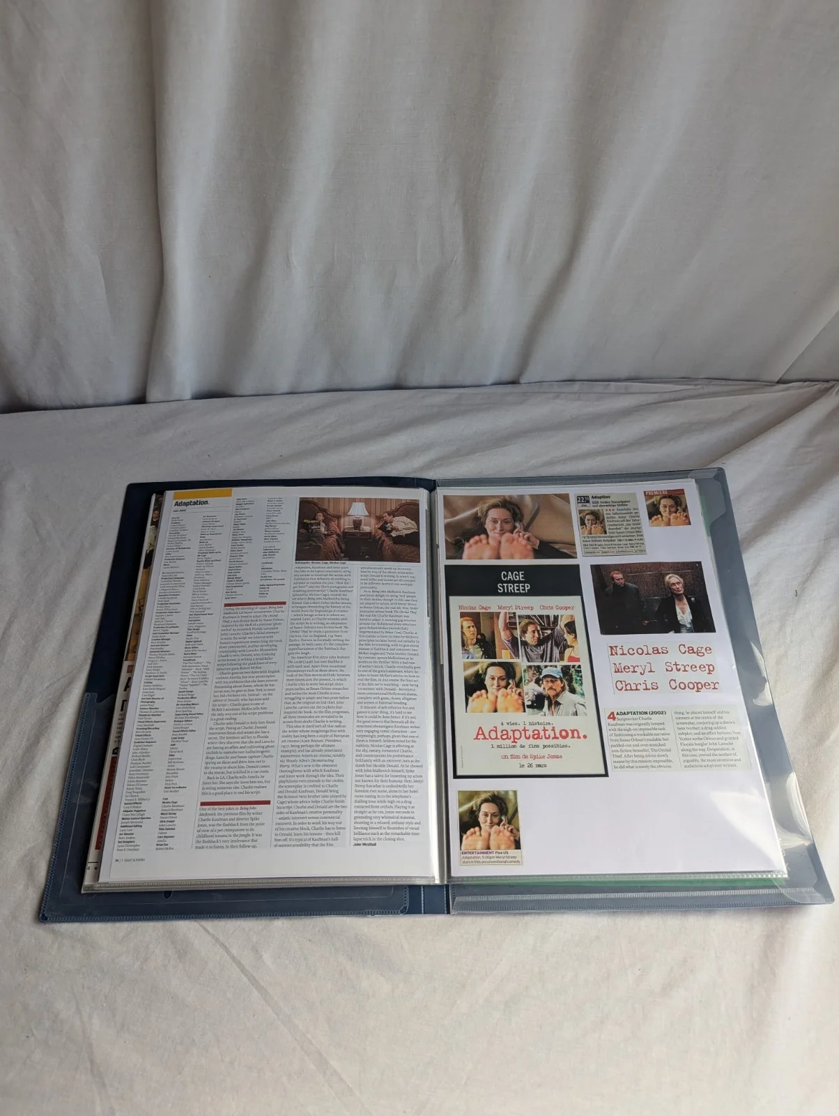 Adaptation Film Memorabilia Archive Meryl Streep Photos & Articles Nicholas Cage, изображение 4