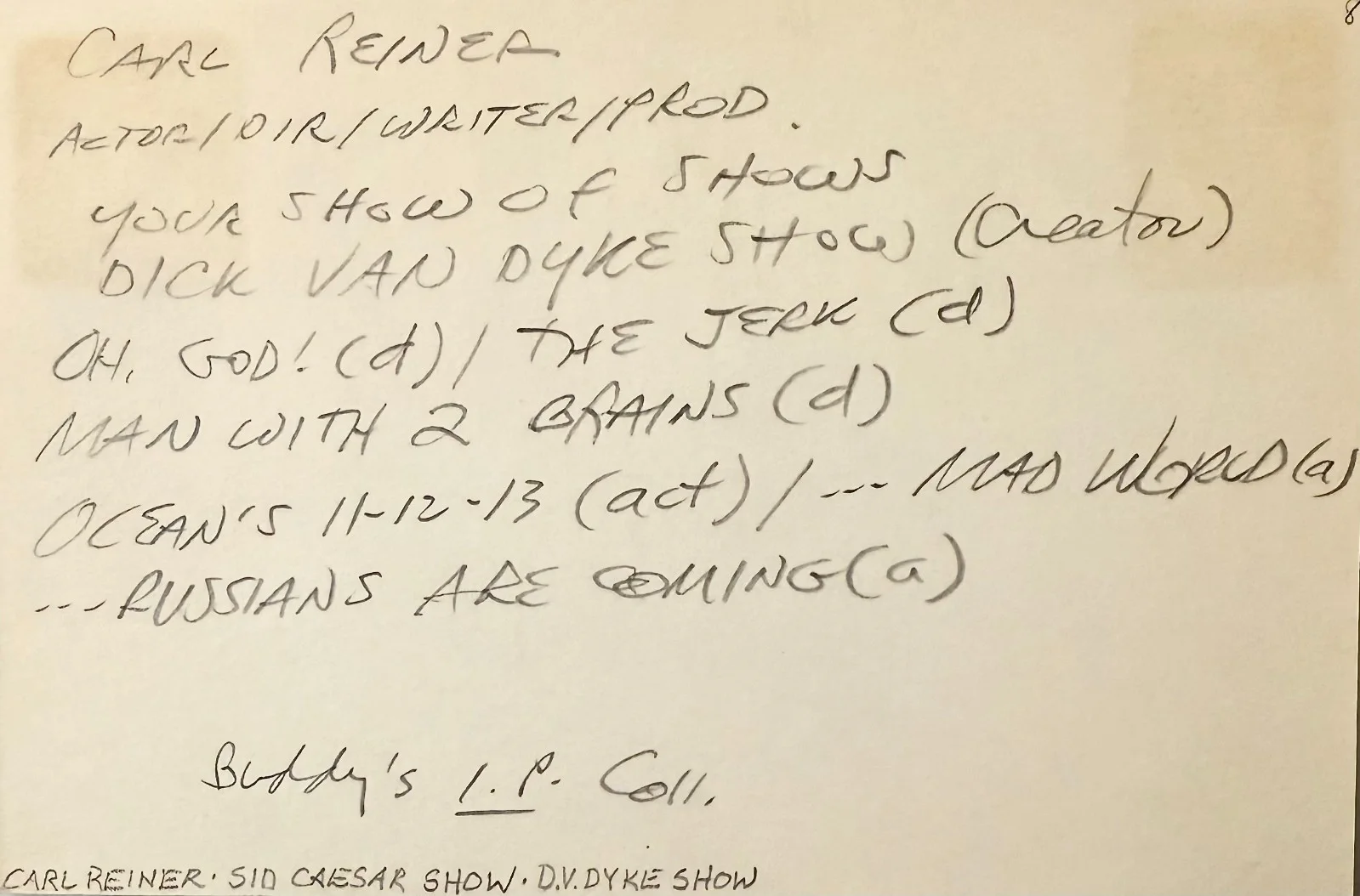 Carl Reiner — CARL REINER Signed Autographed 4x6 INDEX CARD Dead Men Don't Wear Plaid Oh, God!, изображение 4