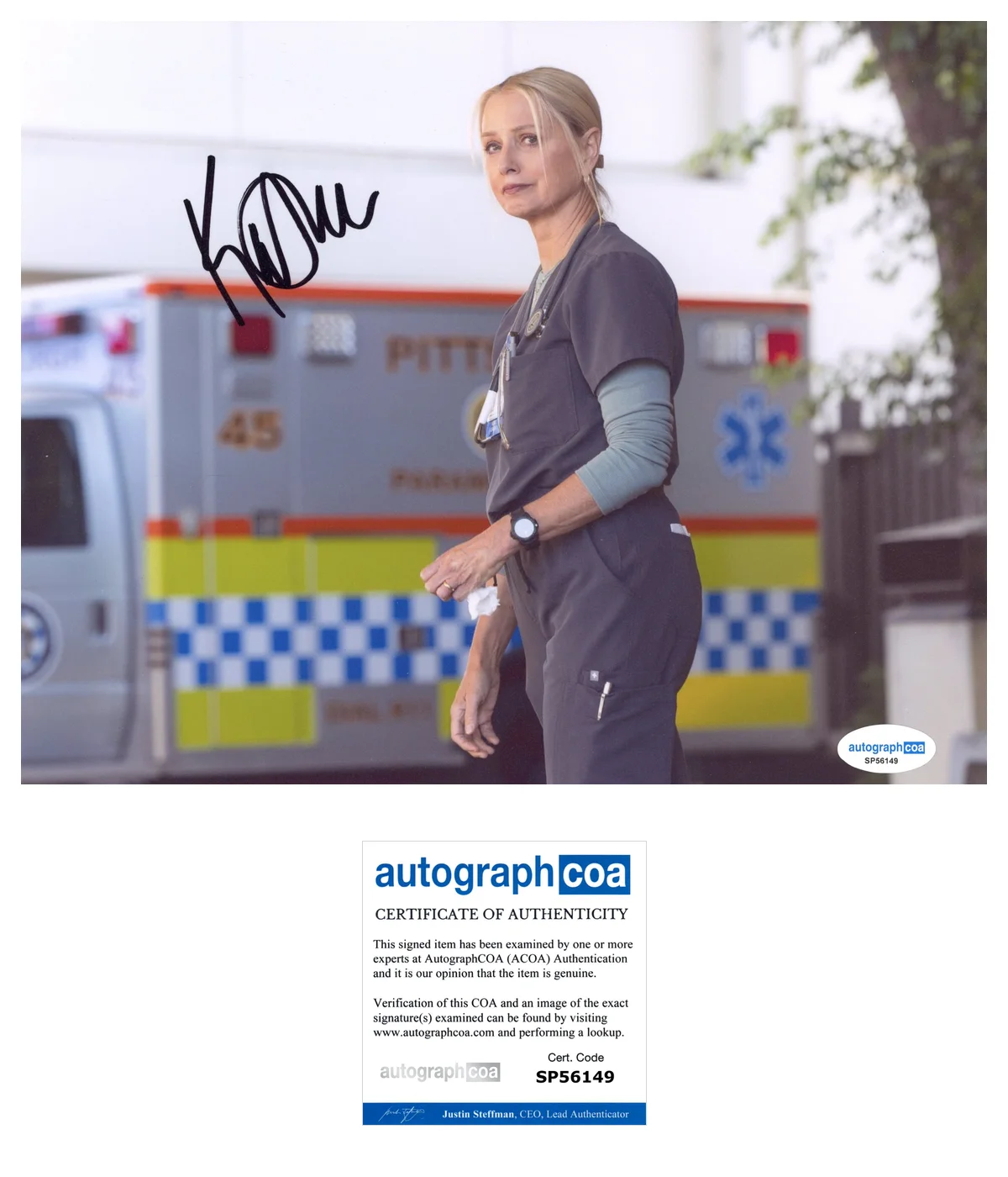 Katherine LaNasa — KATHERINE LANASA "THE PITT" AUTOGRAPH SIGNED "NURSE DANA EVANS" 8X10 PHOTO ACOA
