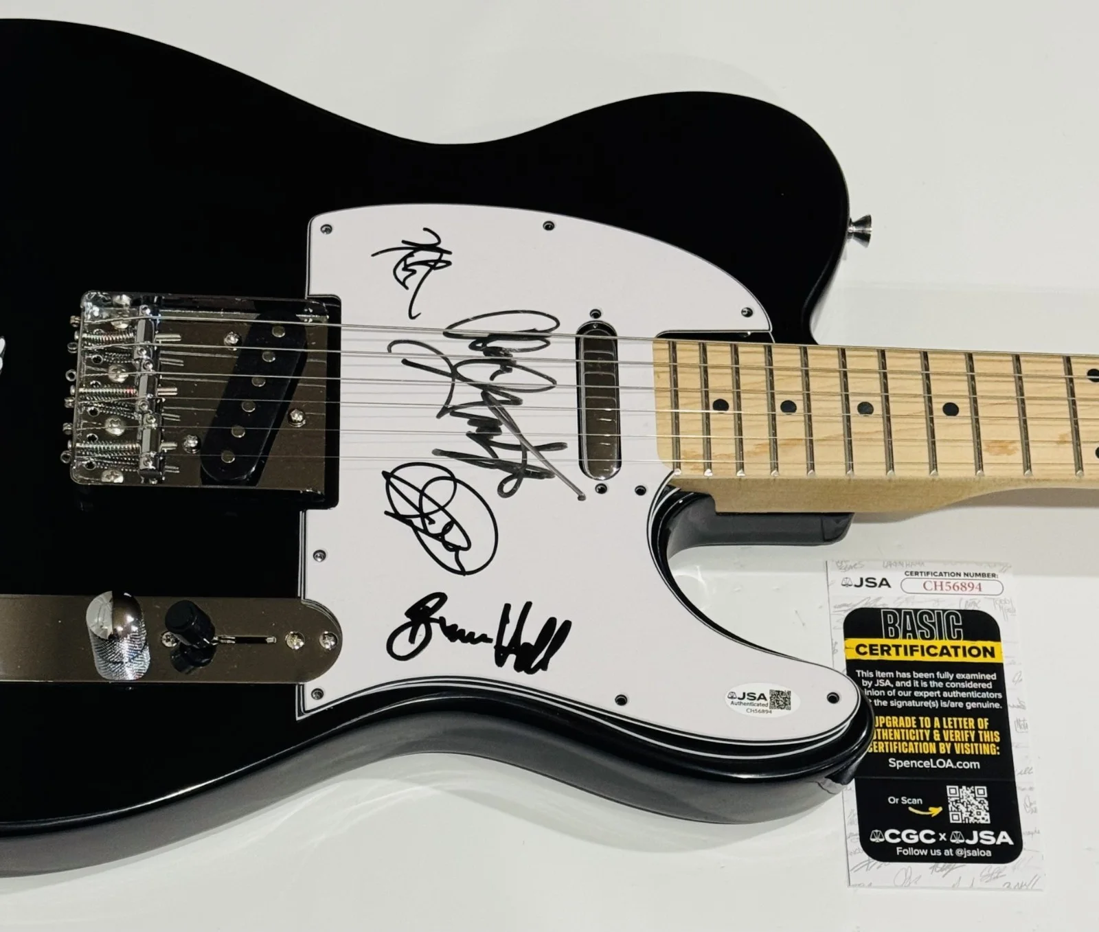 REO SPEEDWAGON SIGNED GUITAR KEVIN CRONIN DOUGHTY HALL GRATZER RARE JSA COA, изображение 2