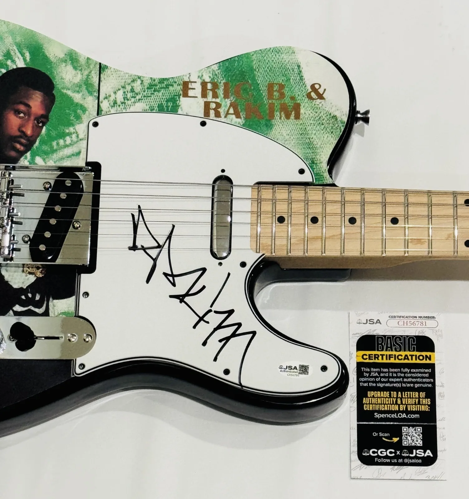 RAKIM SIGNED CUSTOM PAID IN FULL ELECTRIC GUITAR JSA COA, image 2