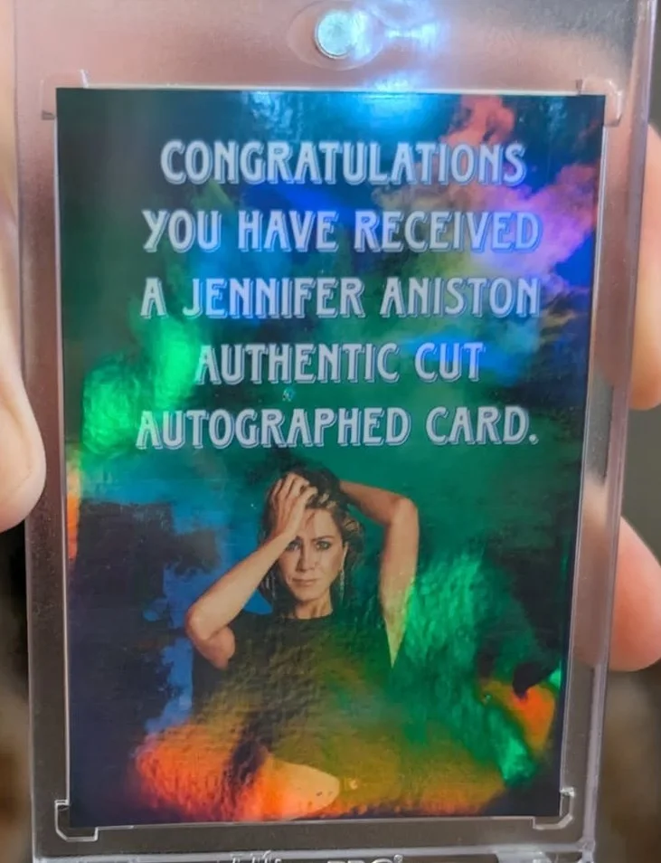 Jennifer Aniston — Jennifer Aniston Color Burst Cut Autograph! Rare One Of A Kind Auto. Friends!!!, изображение 2