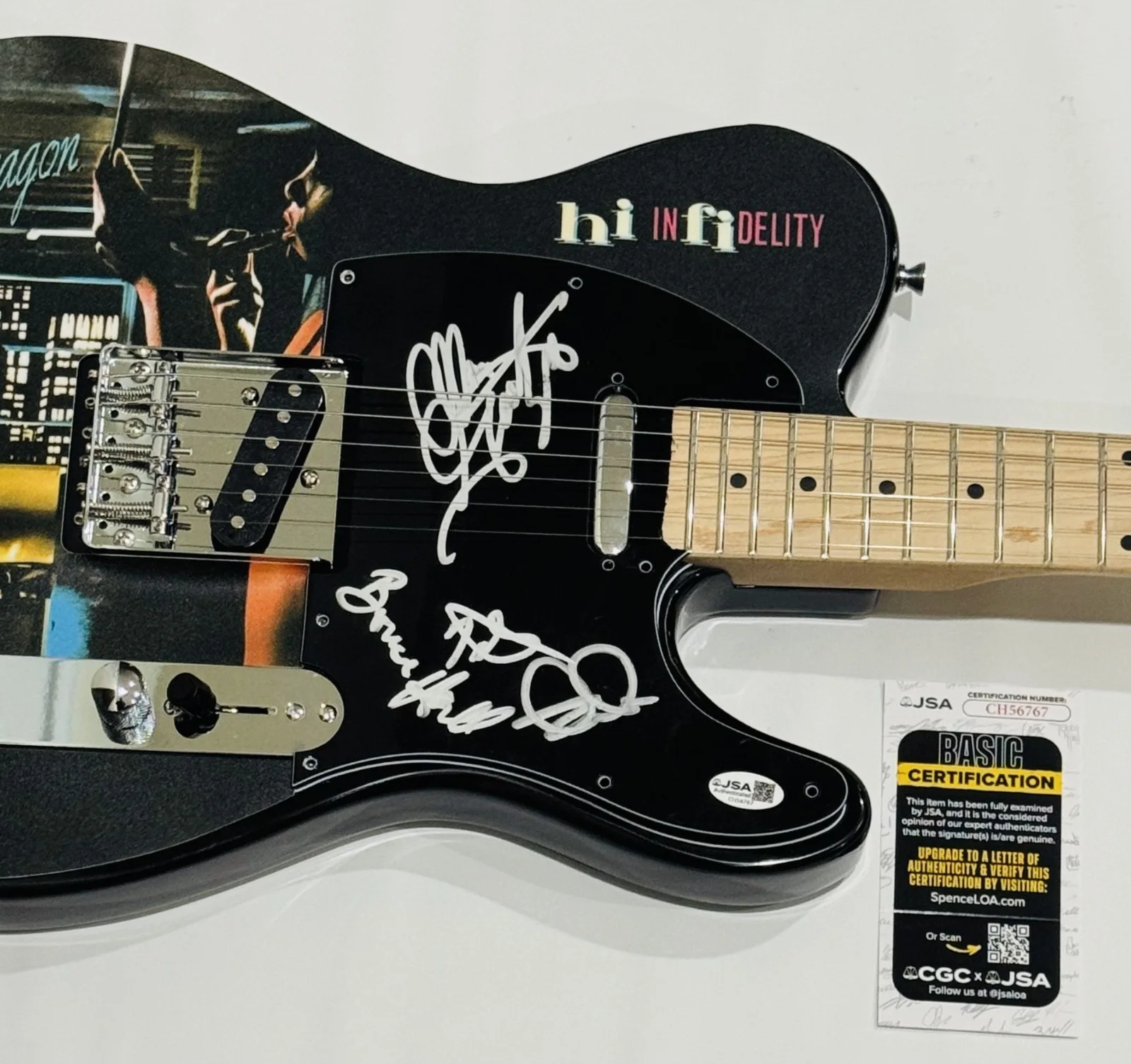 REO SPEEDWAGON SIGNED HIGH INFIDELITY GUITAR CRONIN DOUGHTY HALL GRATZER JSA COA, изображение 2