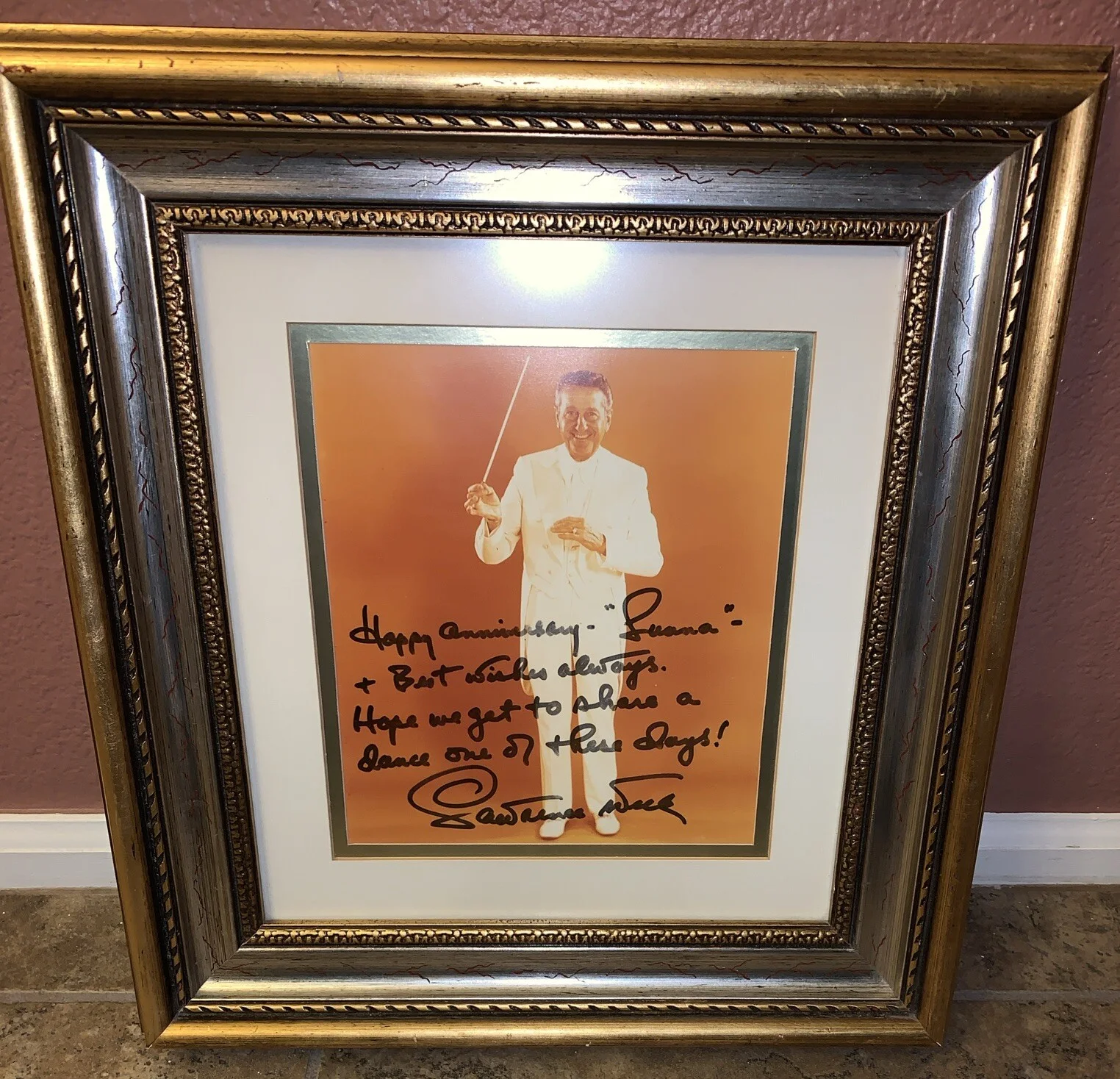 Lawrence Welk — Lawrence Welk Signed Autographed Photo~Framed & Matted~Neat!, изображение 3
