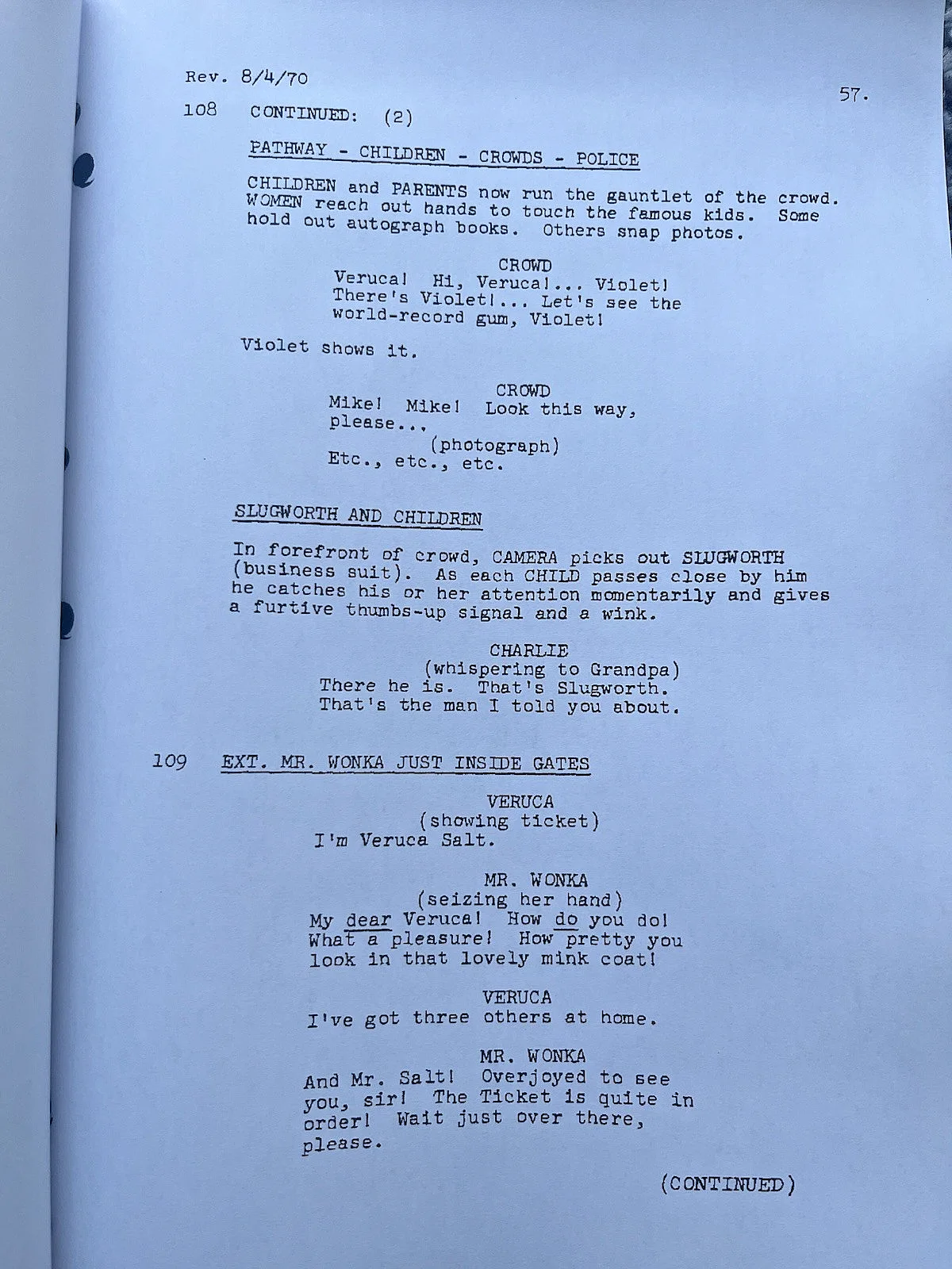 Willy Wonka & The Chocolate Factory Screenplay / Script. Gene Wilder., image 2