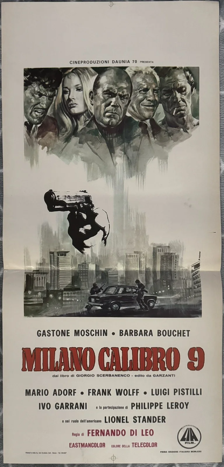 MILANO CALIBRO 9 ORIGINAL 1972 ITALIAN LOCANDINA POSTER, изображение 3
