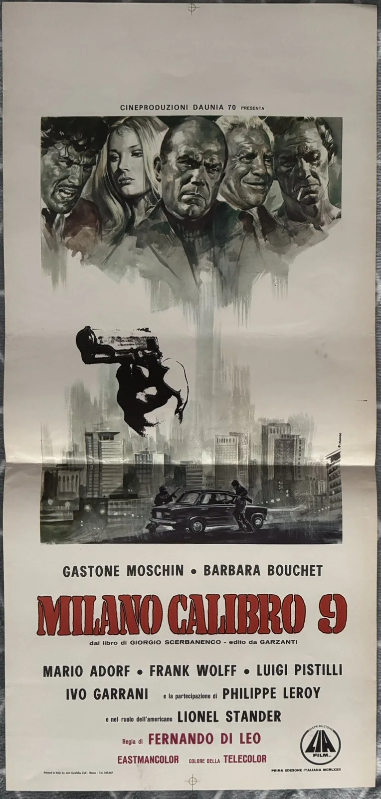 MILANO CALIBRO 9 ORIGINAL 1972 ITALIAN LOCANDINA POSTER, изображение 5