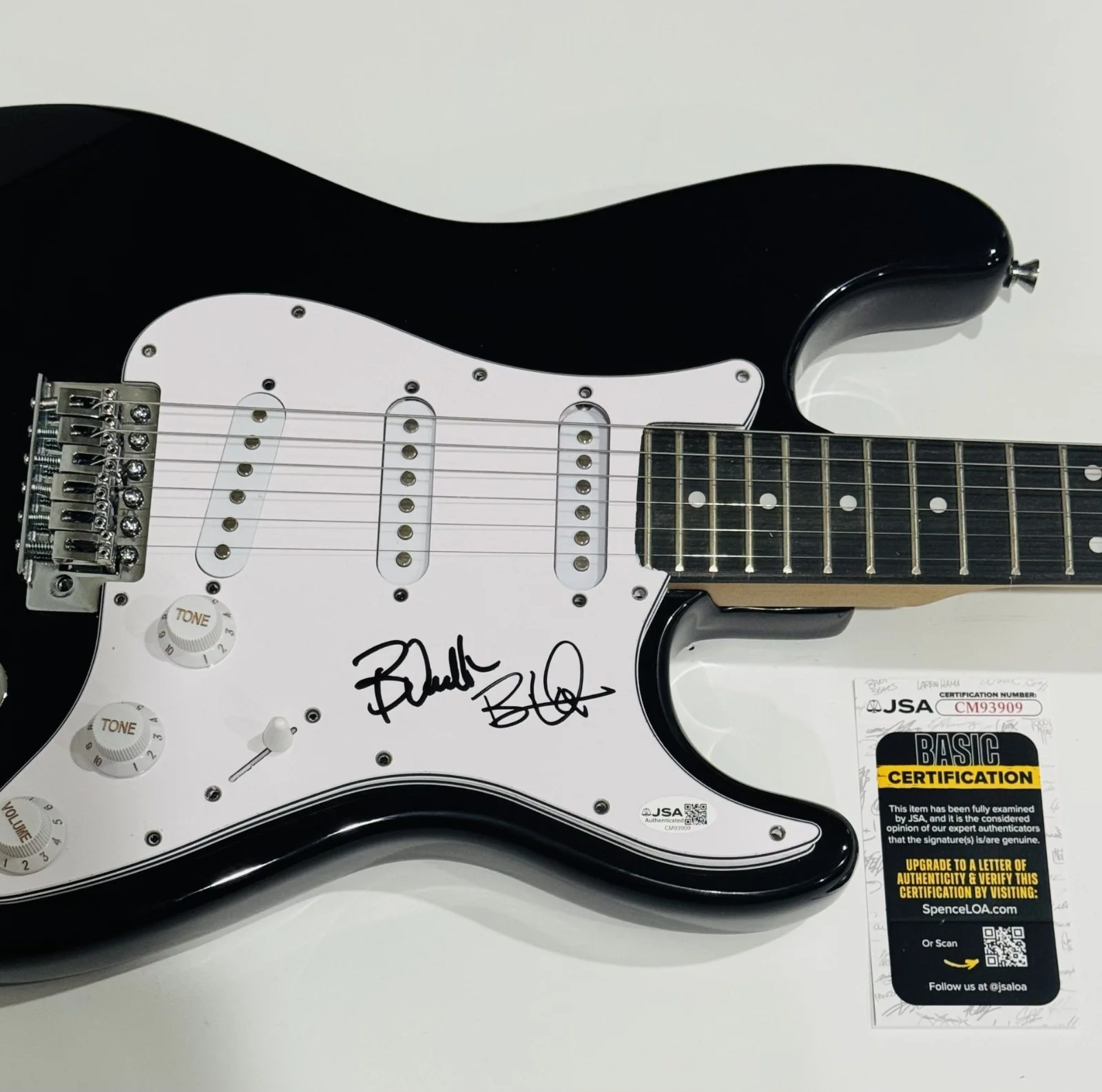 THE VERVE PIPE SIGNED BLACK ELECTRIC GUITAR BRIAN VANDER ARK BRAD JSA COA, image 2