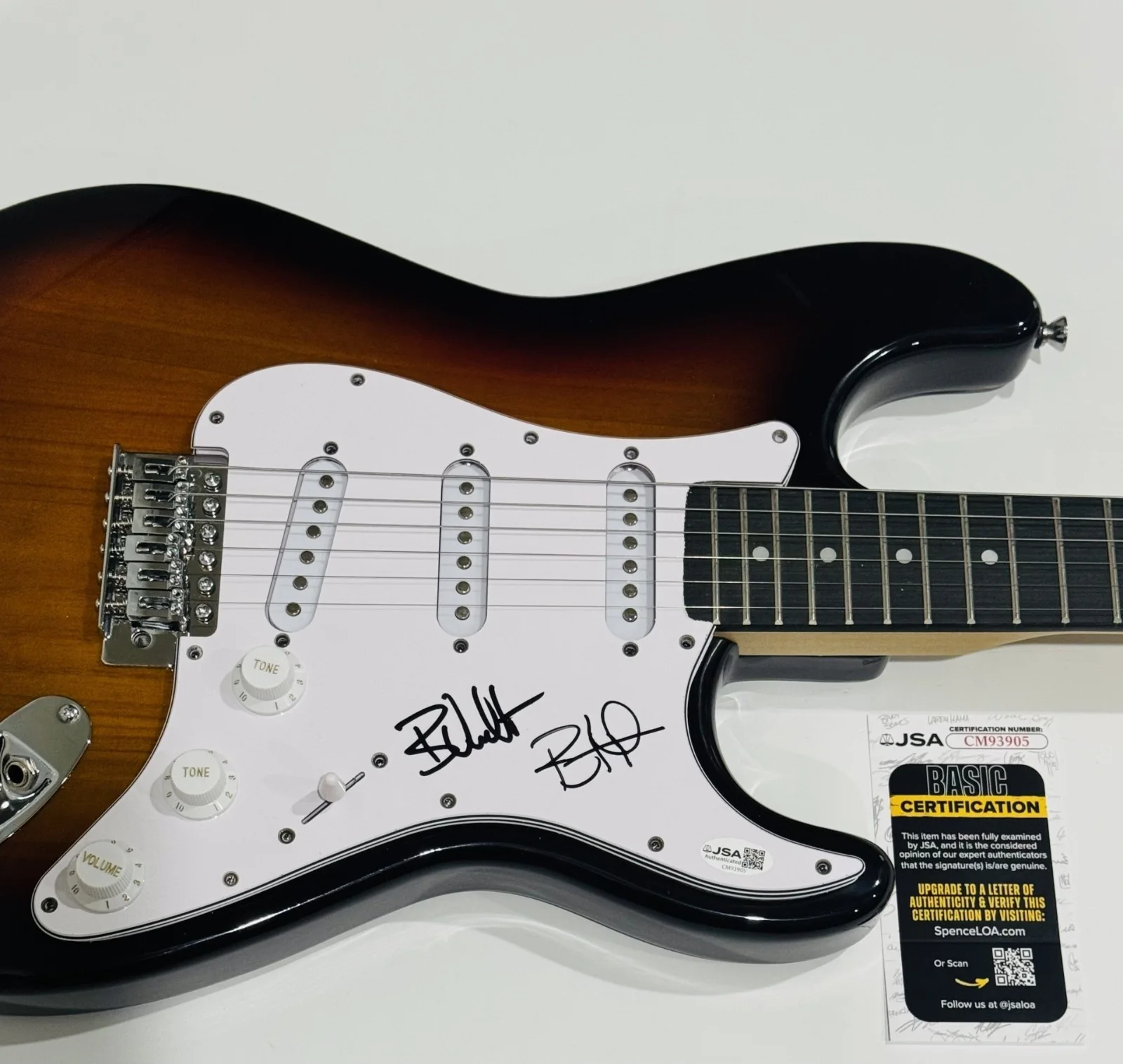 THE VERVE PIPE SIGNED SUNBURST ELECTRIC GUITAR BRIAN VANDER ARK BRAD JSA COA, image 2
