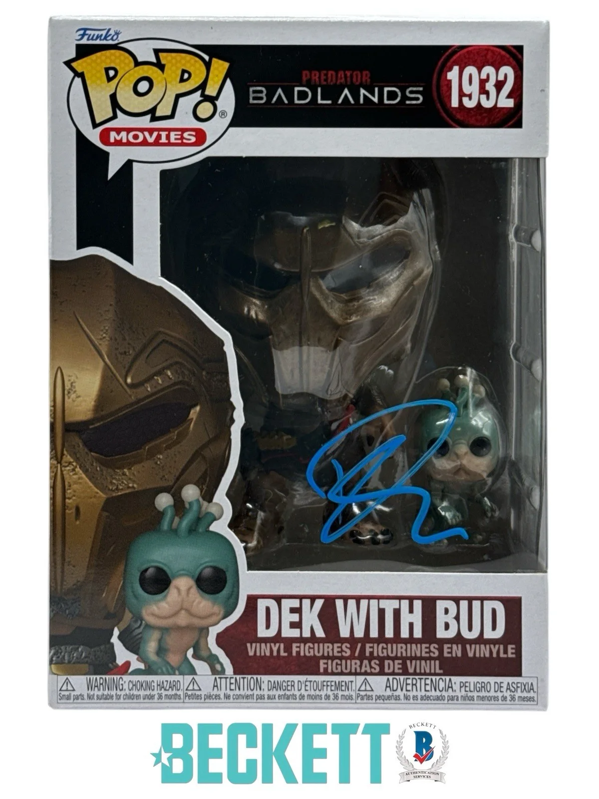 Dimitrius Schuster-Koloamatangi — Dimitrius Koloamatangi Signed Predator Badlands Dek with Bud Funko Pop Beckett