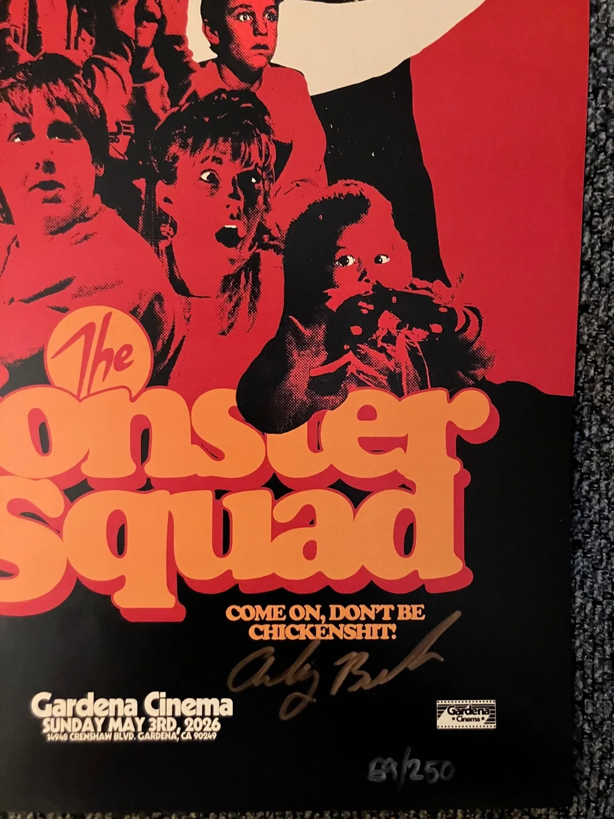 Ryan Lambert, Ashley Bank, Lisa Fuller — THE MONSTER SQUAD POSTER 11x17 INCH SIGNED RYAN LAMBERT ASHLEY BANK LISA FULLER, изображение 3