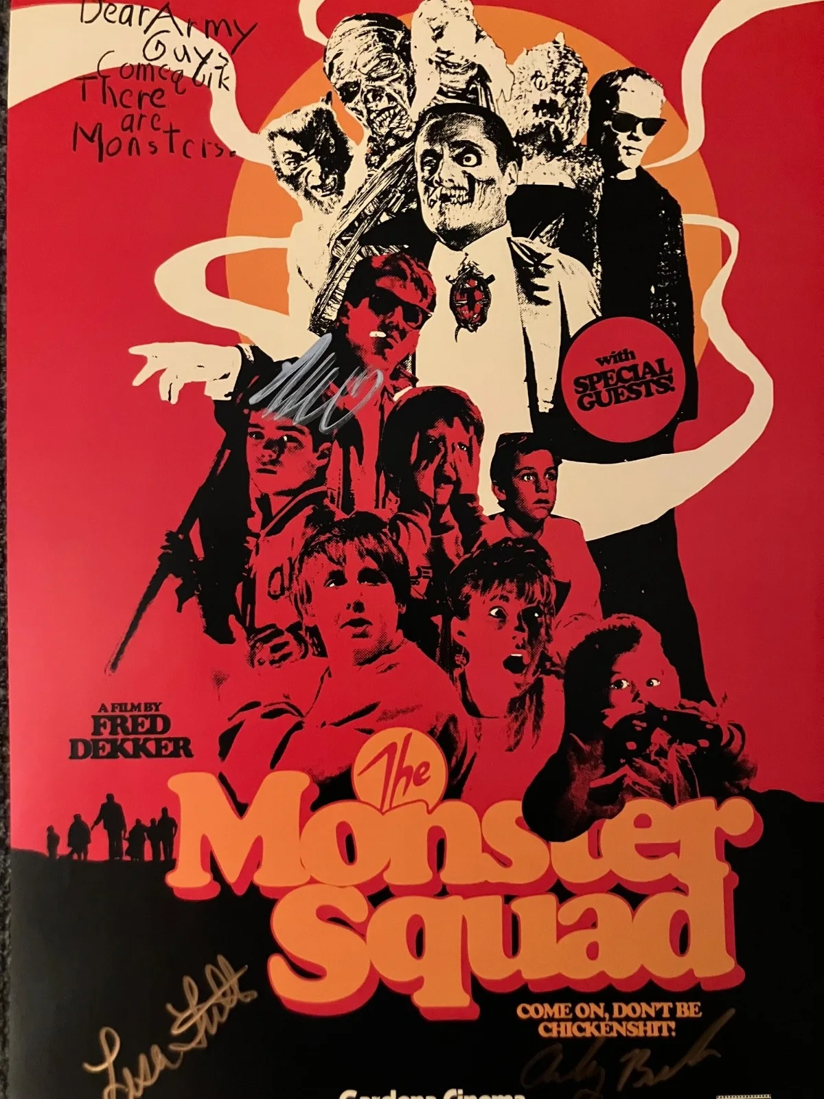 Ryan Lambert, Ashley Bank, Lisa Fuller — THE MONSTER SQUAD POSTER 11x17 INCH SIGNED RYAN LAMBERT ASHLEY BANK LISA FULLER, изображение 4