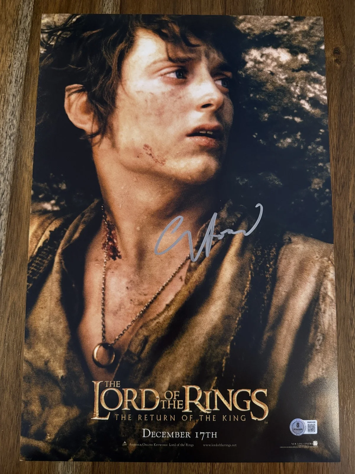 Elijah Wood — Elijah Wood ‘Lord Of The Rings’ Signed 12x18 Photo ‘Frodo’ Beckett Certified