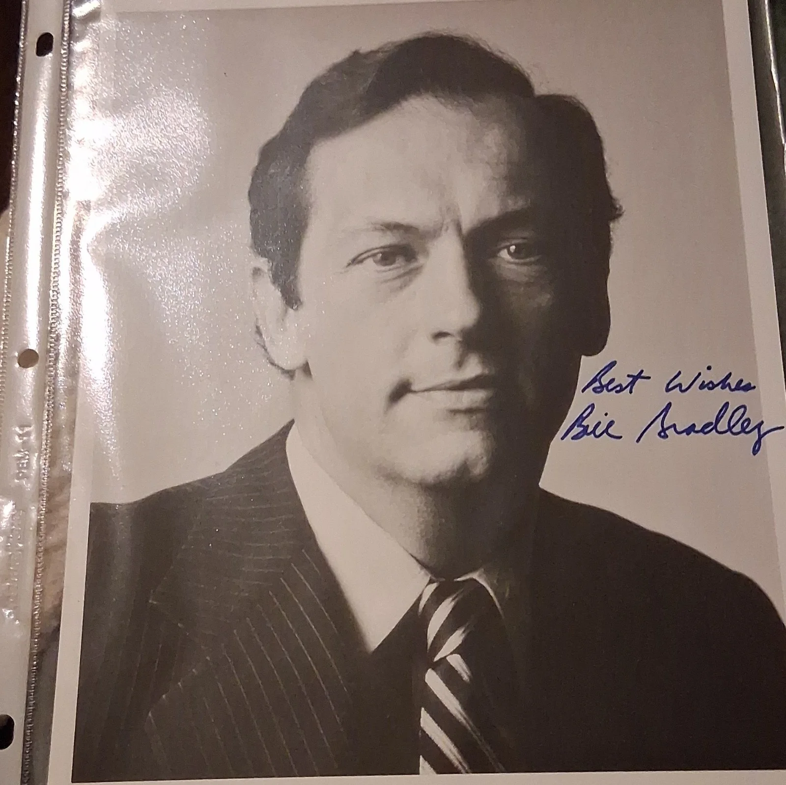 Bill Bixby — Bill Bradley Signed Photo Autographed w/ "Best Wishes"