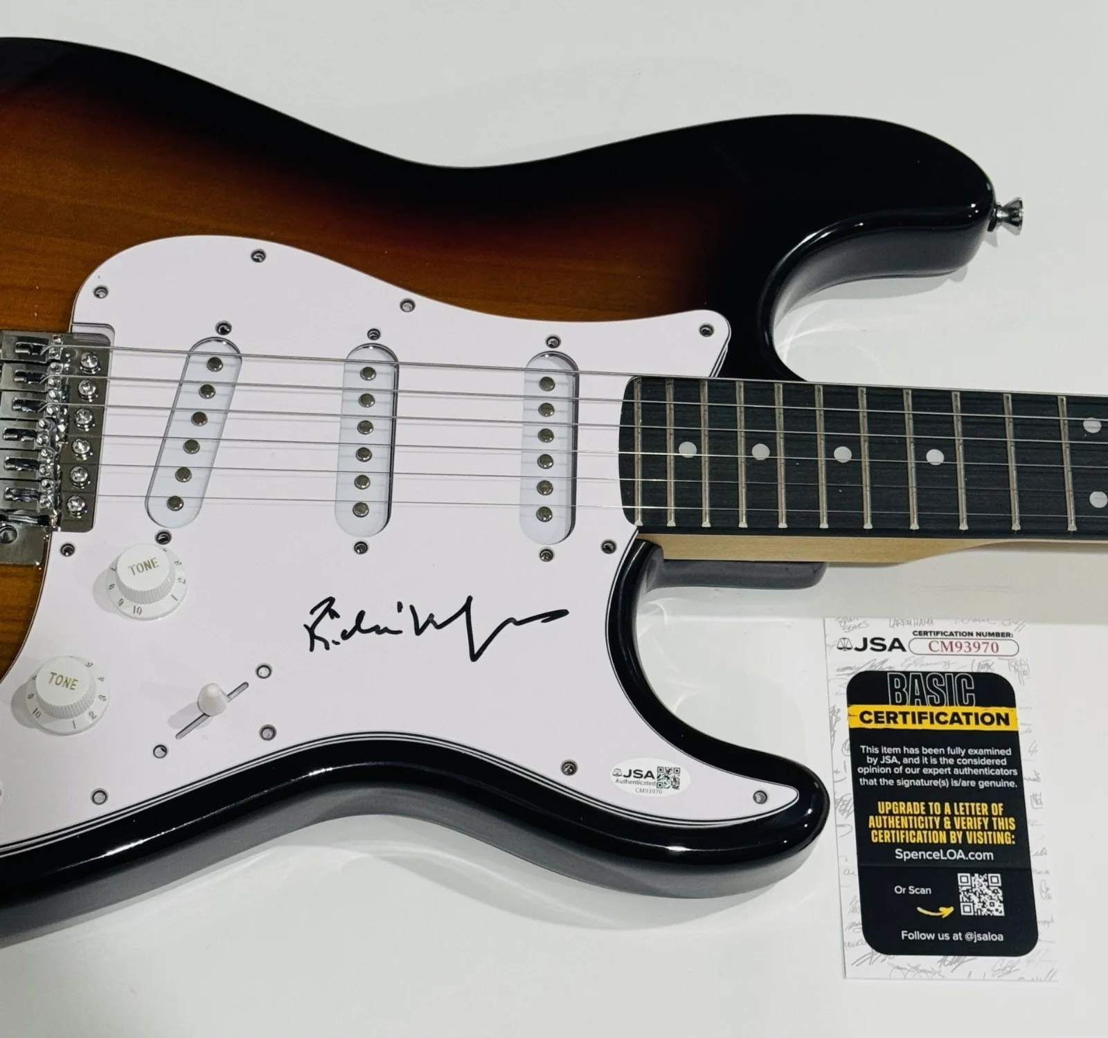 RICKIE LEE JONES SIGNED SUNBURST ELECTRIC GUITAR LEGEND JSA COA, изображение 2