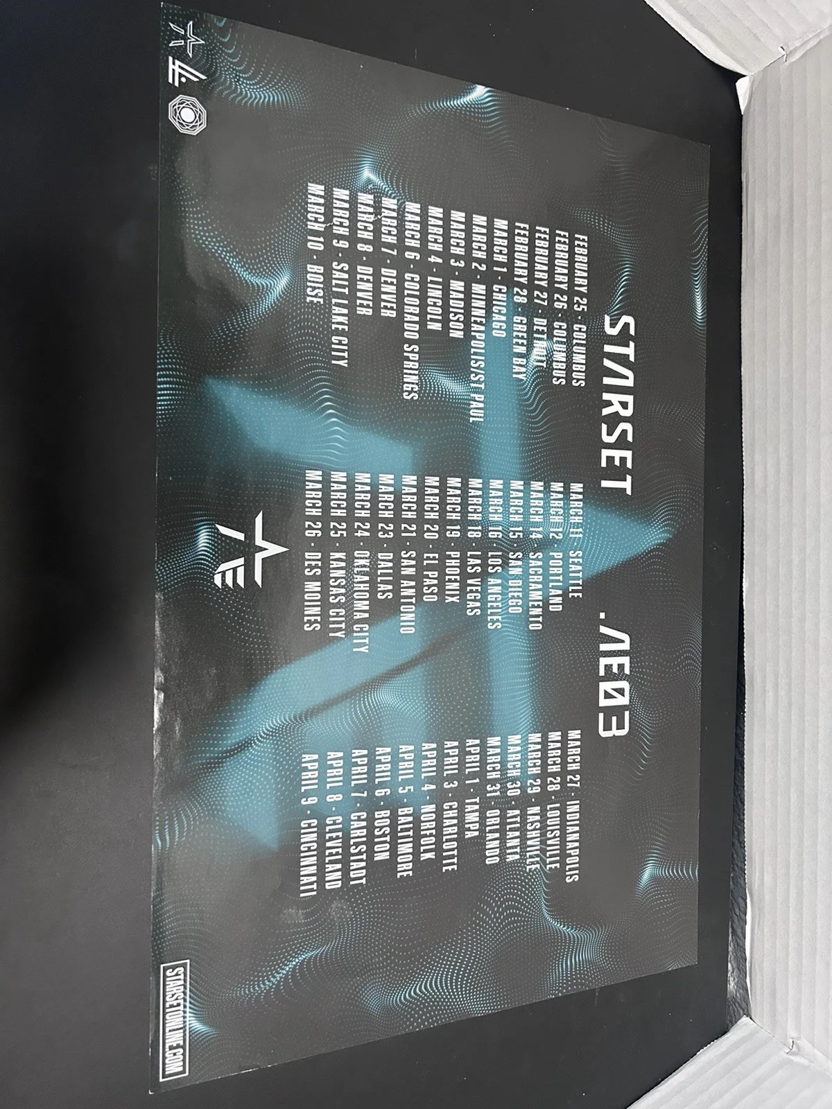 STARSET Signed Autographed Acoustic Event 3 Tour Poster, Original 24 x 18 in, image 4