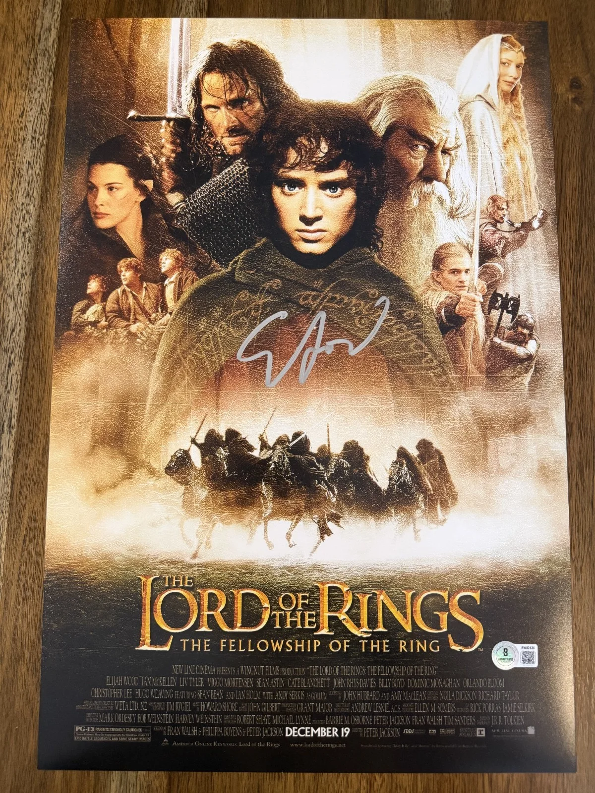 Elijah Wood — Elijah Wood ‘Lord Of The Rings’ Signed 12x18 Photo ‘Frodo’ Beckett Certified