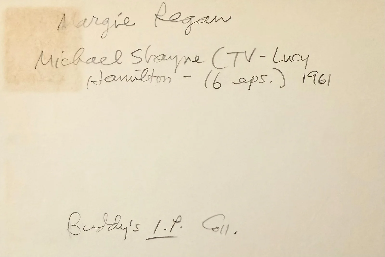 Margie Regan — MARGIE REGAN Signed Autographed 4"x 6" INDEX CARD 87 Precinct SEA HUNT, image 4