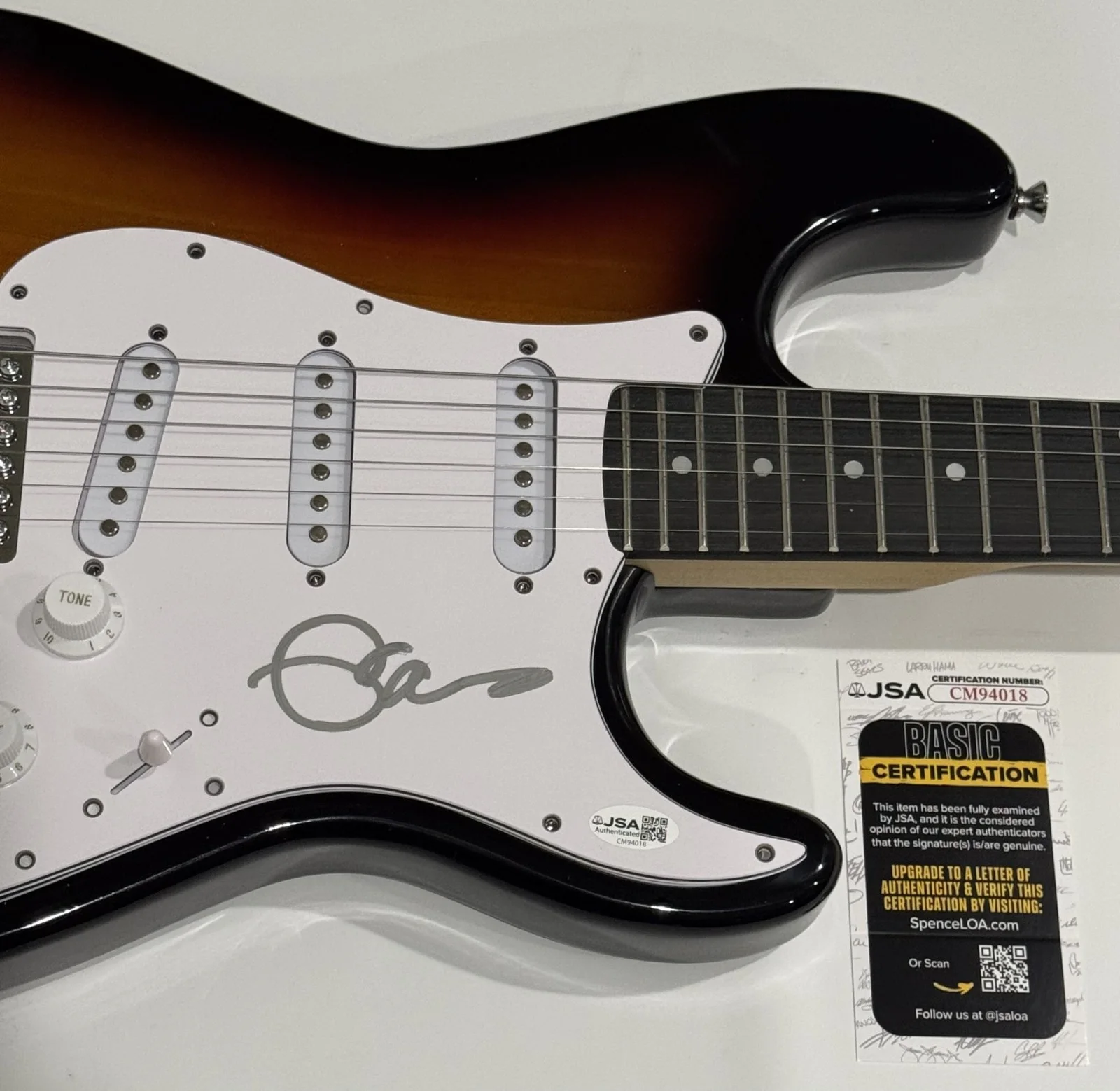 PATTY GRIFFIN SIGNED SUNBURST ELECTRIC GUITAR FOLK COUNTRY LEGEND JSA COA, image 2