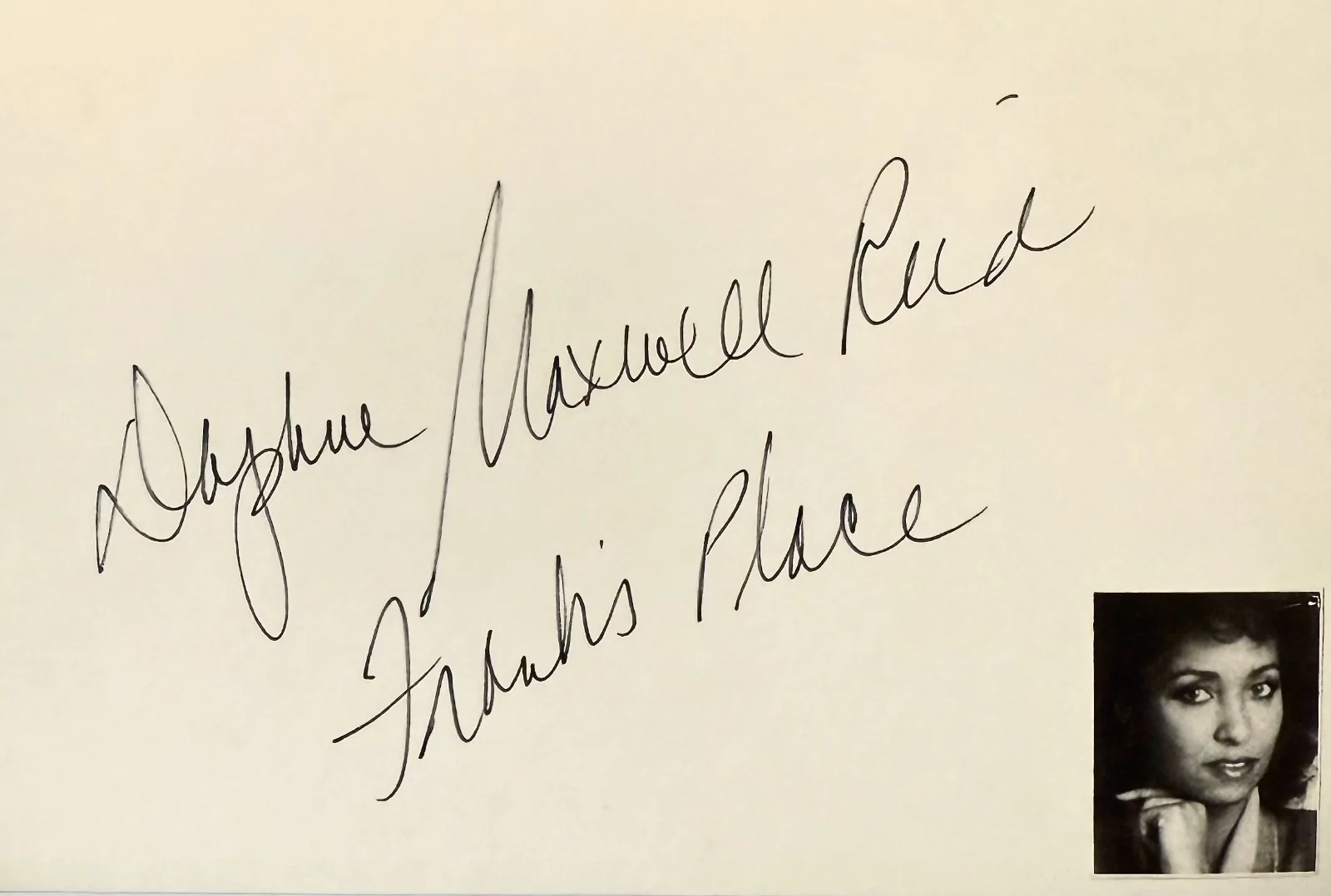 Daphne Maxwell Reid — DAPHNE MAXWELL REID Signed Autographed 4"x 6" INDEX CARD Frank's Place Bel-Air, изображение 3