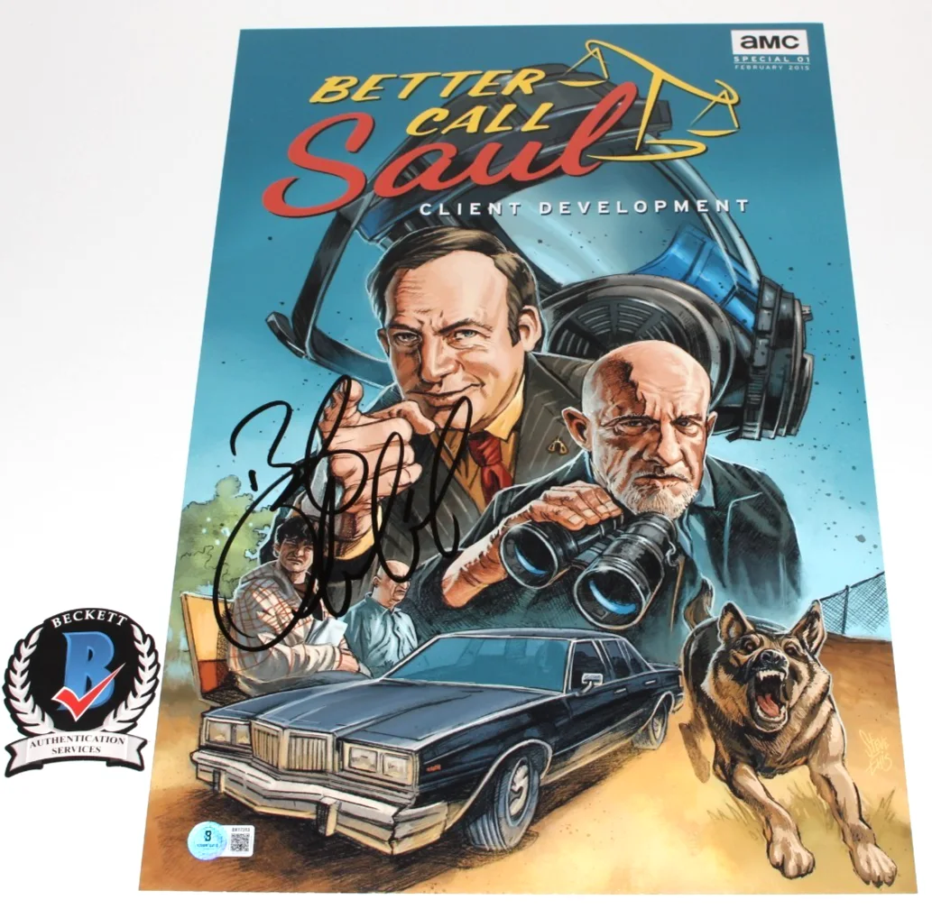 BOB ODENKIRK SIGNED 'BETTER CALL SAUL' 12x18 SHOW POSTER 2 BECKETT BAS COA, изображение 2
