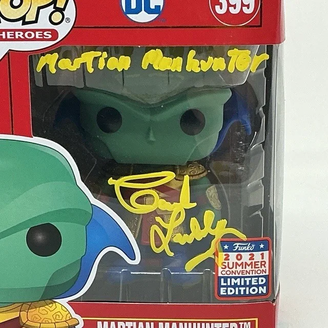 CARL LUMBLY SIGNED MARTIAN MANHUNTER FUNKO POP #399 Limited Edition SWAU .Damage, изображение 2