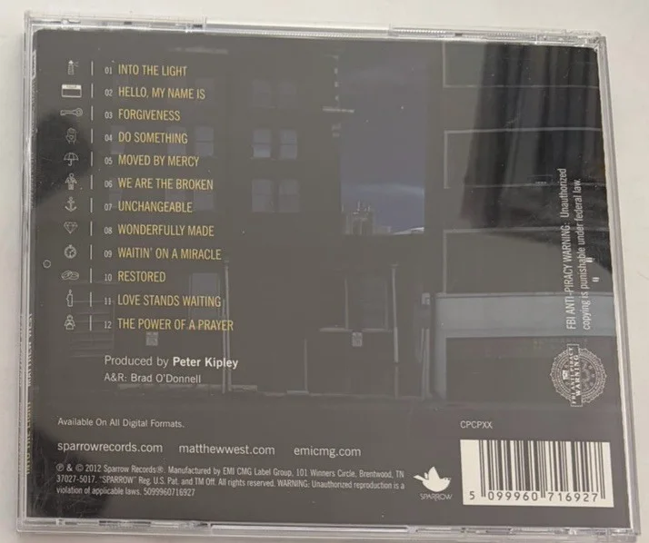 Matthew West Into The Light 2010 CD Signed Autographed Sparrow Records Very Good, image 3