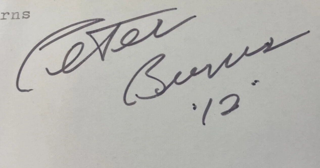 Peter Burns — Announcer WISN TV 12 PETER BURNS Personally Autographed Signed Card FreeShip, изображение 2