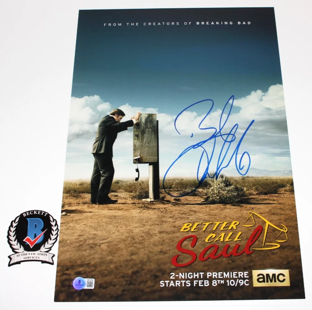BOB ODENKIRK SIGNED 'BETTER CALL SAUL' 12x18 SHOW POSTER BECKETT BAS COA, изображение 2