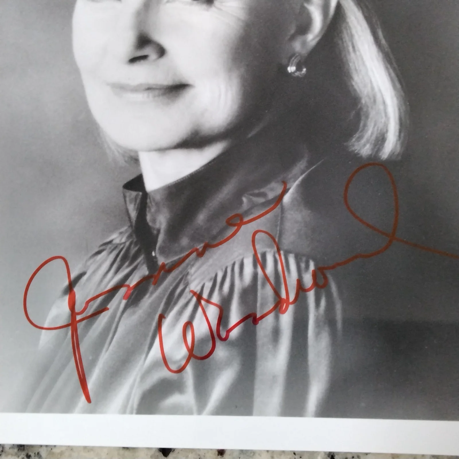 Joanne Woodward SIGNED Photo Movie TV Actress 3 Faces Eve Long Hot Summer Newman, изображение 3