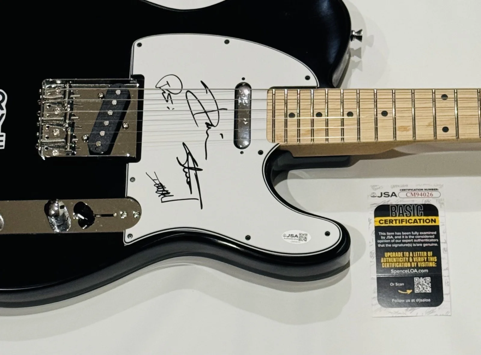 OUR LADY PEACE SIGNED ELECTRIC GUITAR RAINE MAIDA DUNCAN STEVE JASON 4X JSA COA, изображение 2