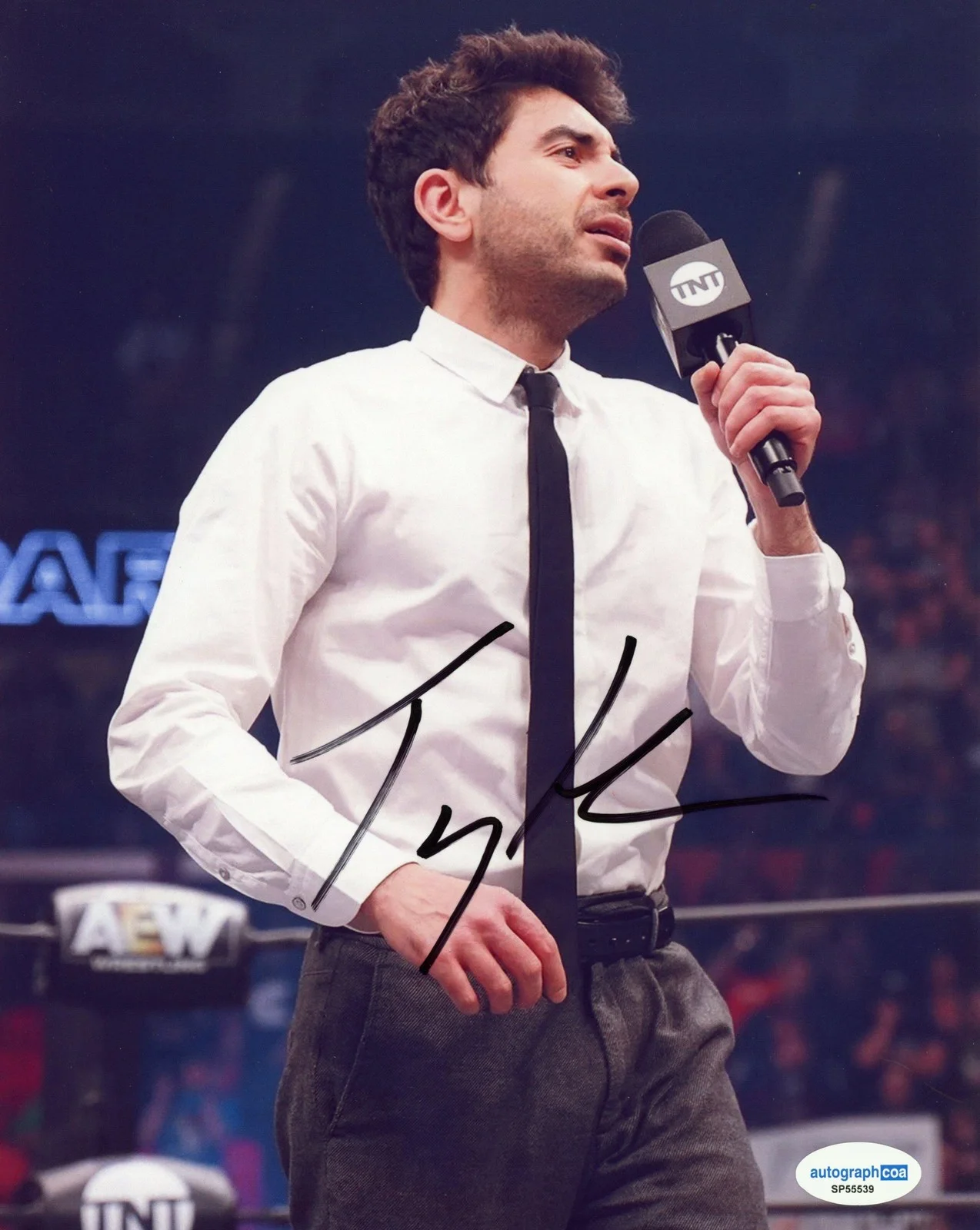 Tony Khan — Tony Khan AUTOGRAPH Signed All Elite Wrestling AEW Autographed 8x10 Photo B ACOA, image 2
