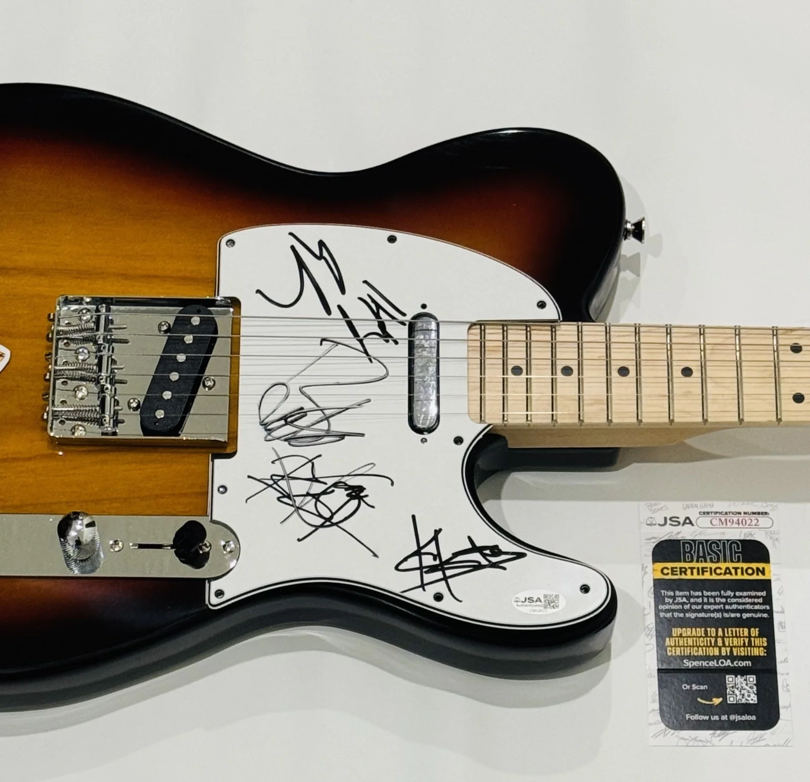 NIGHT RANGER SIGNED ELECTRIC GUITAR BRAD GILLIS JACK BLADES KEAGY ALL 5 JSA COA, image 2