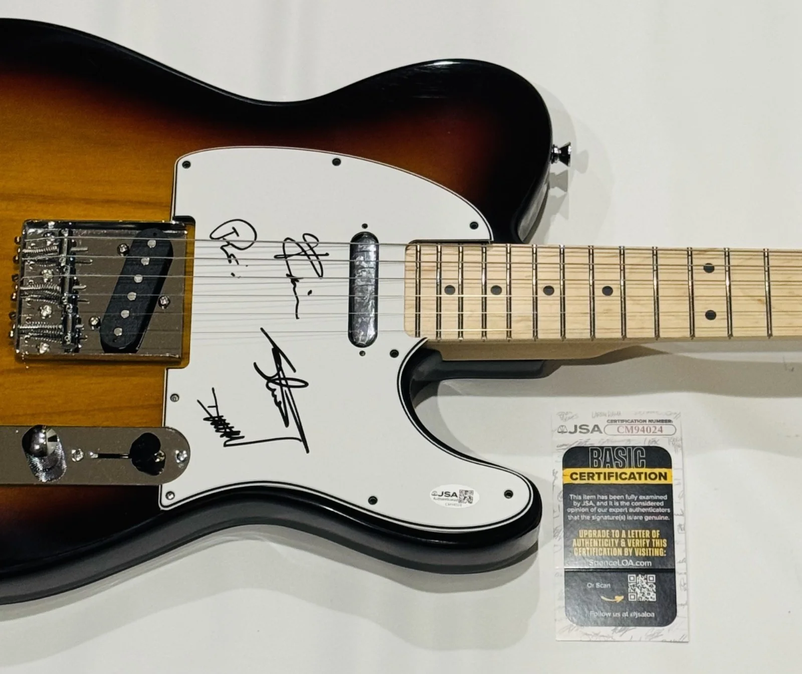 OUR LADY PEACE SIGNED ELECTRIC GUITAR RAINE MAIDA DUNCAN STEVE JASON 4X JSA COA, изображение 2