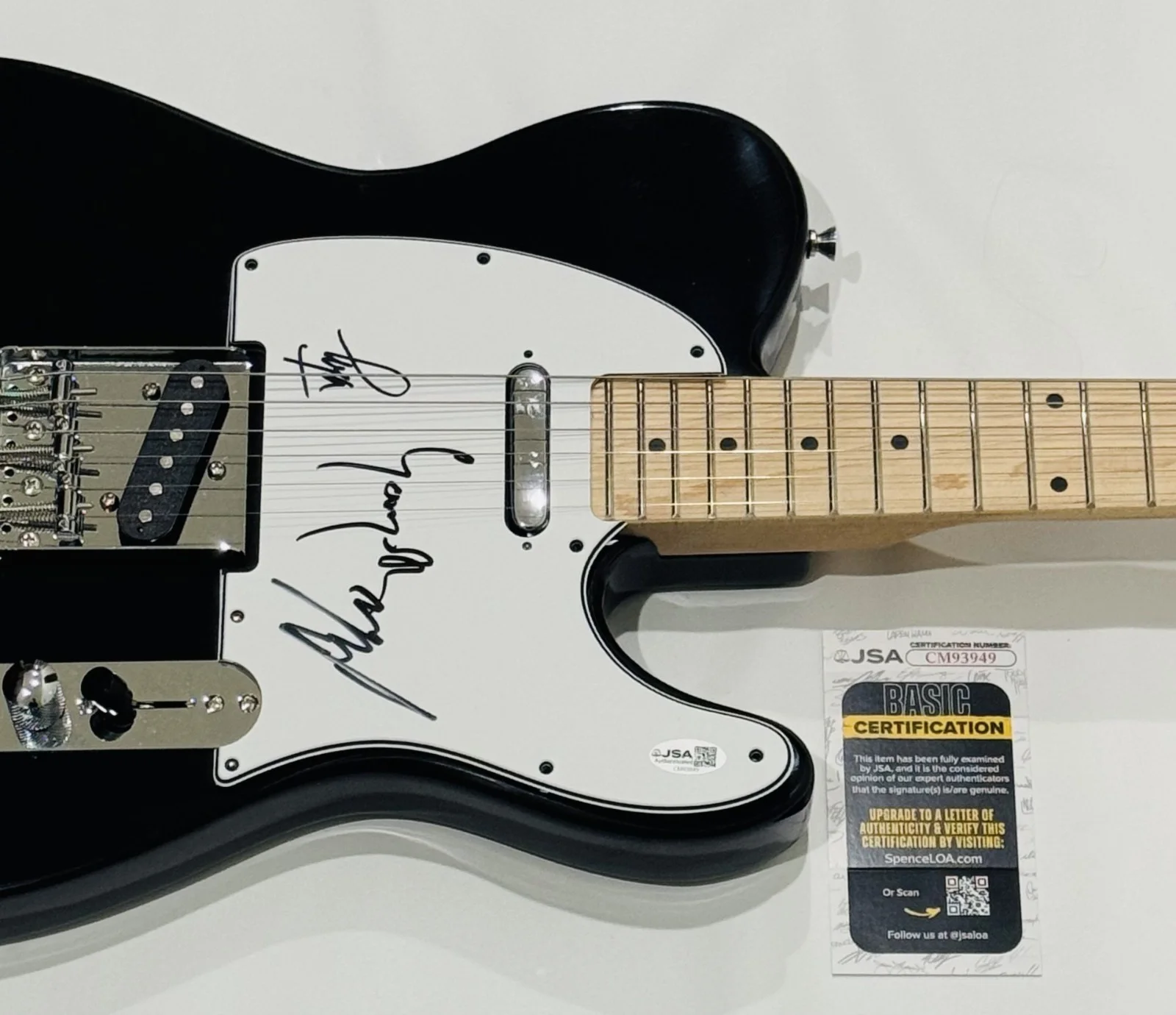 EMPEROR SIGNED BLACK ELECTRIC GUITAR IHSAHN SAMOTH TRYM VERY RARE JSA COA, image 2