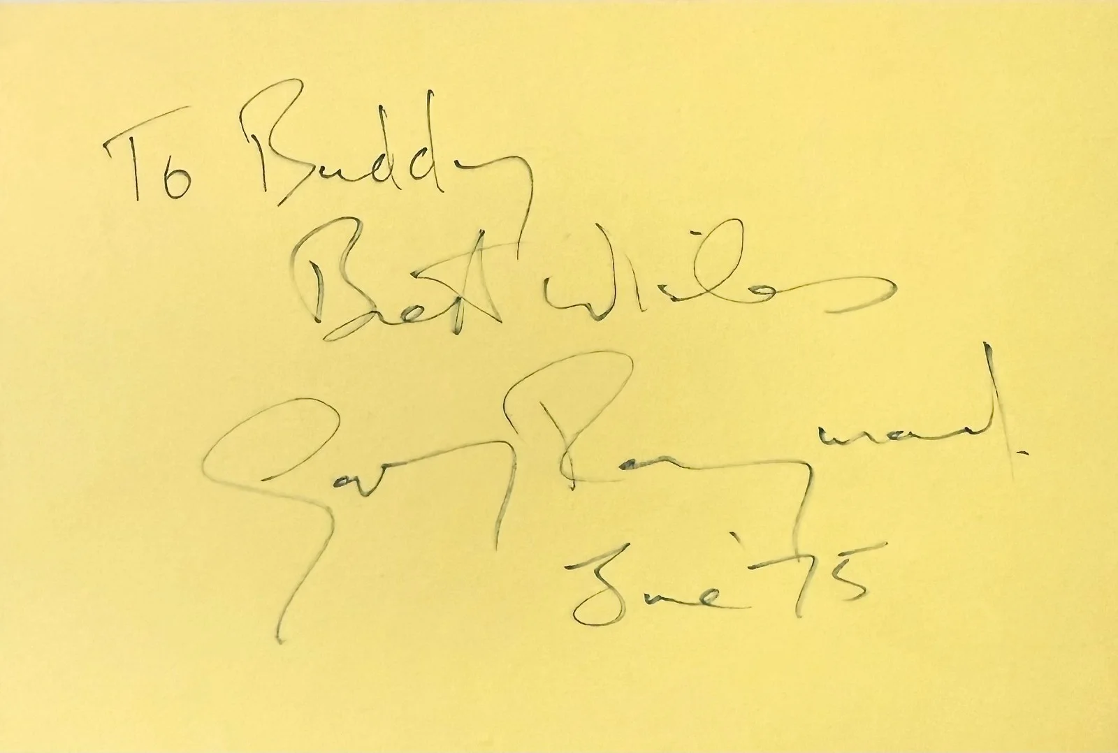Gene Raymond — GENE RAYMOND Signed Autographed 4x6 INDEX CARD Two Faces of Evil The Rat Patrol