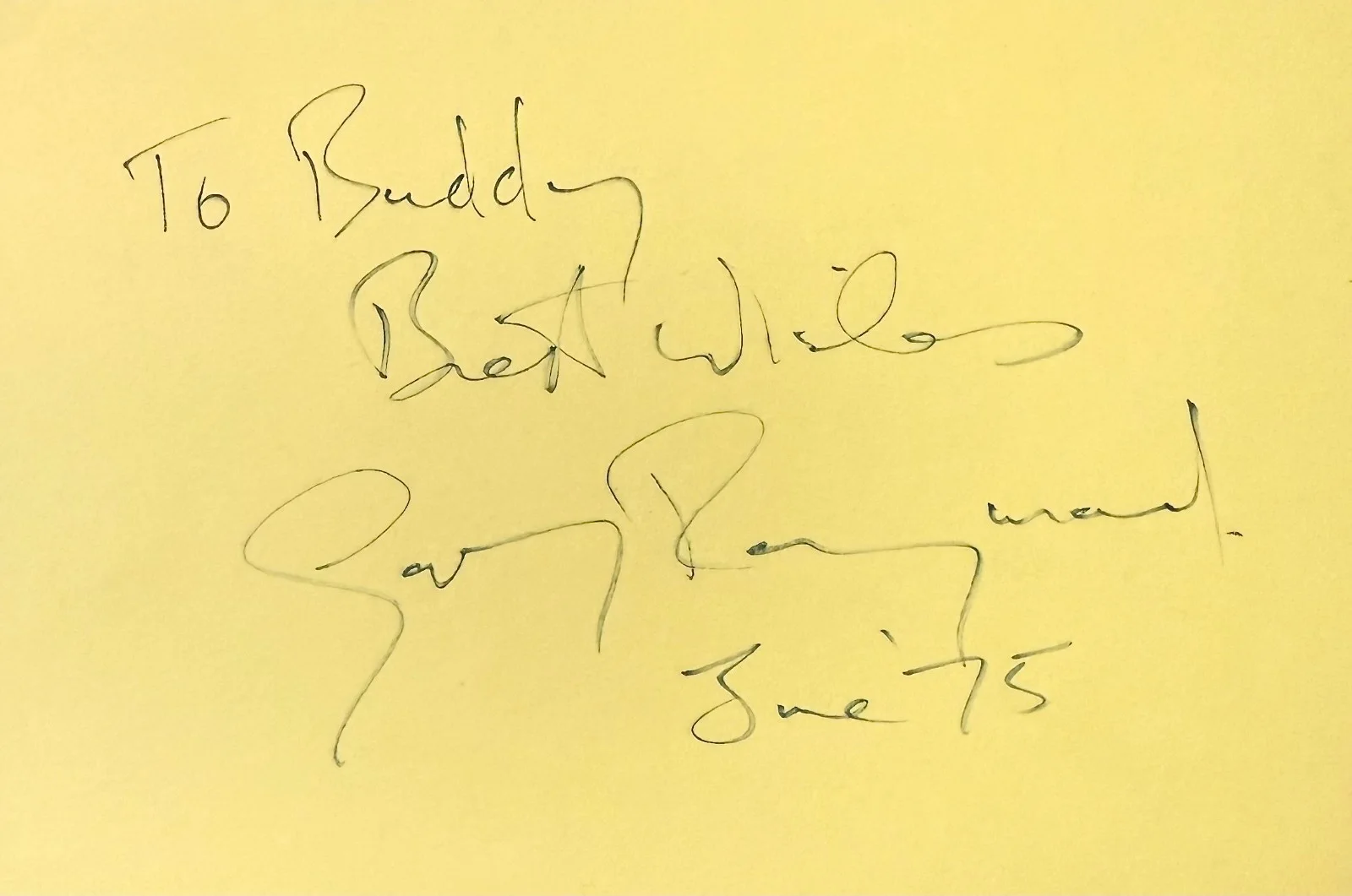 Gene Raymond — GENE RAYMOND Signed Autographed 4x6 INDEX CARD Two Faces of Evil The Rat Patrol, изображение 3