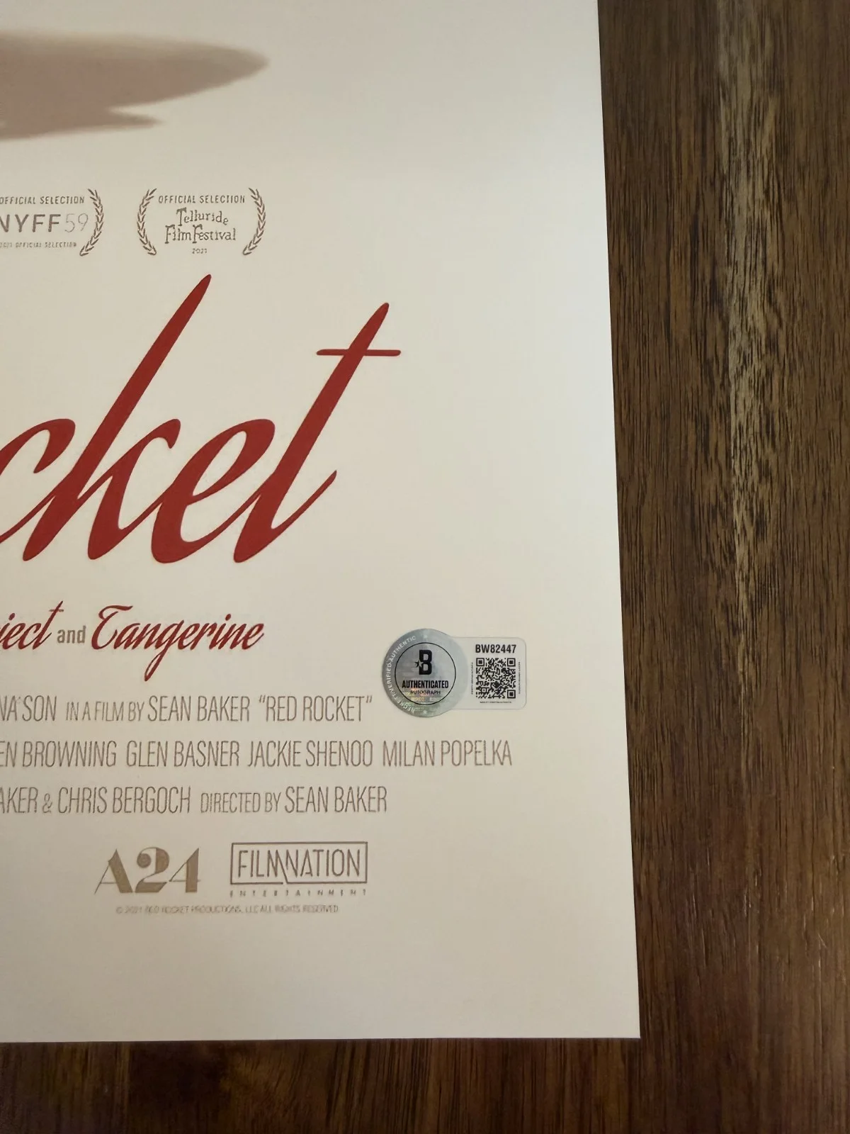 Sean Baker ‘Red Rocket’ Director Signed 12x18 Photo Beckett Certified, изображение 2