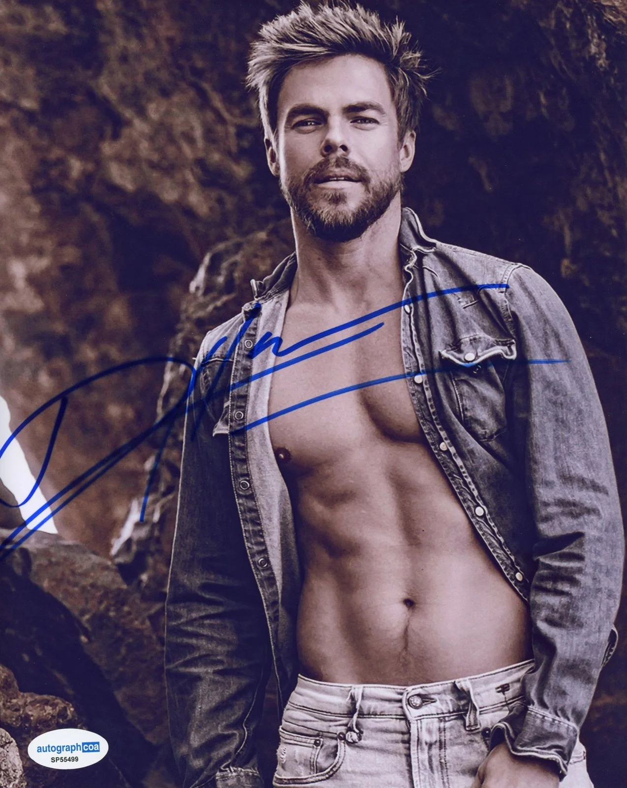 Derek Hough — Derek Hough "Dancing with the Stars" AUTOGRAPH Signed Shirtless 8x10 Photo ACOA, изображение 2