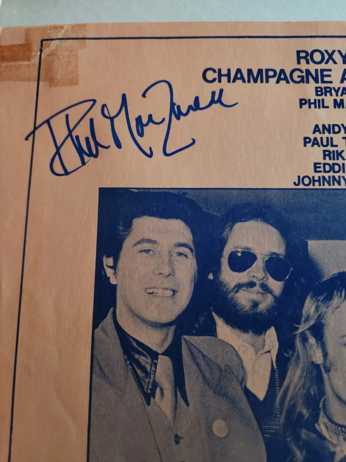 Roxy Music Autographed LP Album Vinyl Champagne And Novcaine, изображение 2
