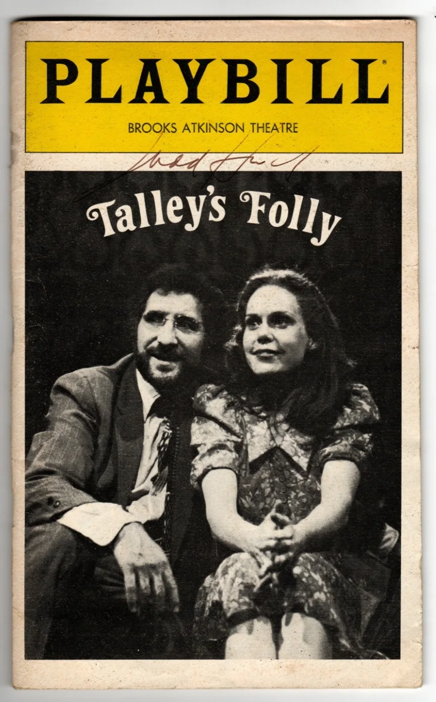 Judd Hirsch — Judd Hirsch REAL hand SIGNED 1980 Talley's Folly Playbill COA Lanford Wilson