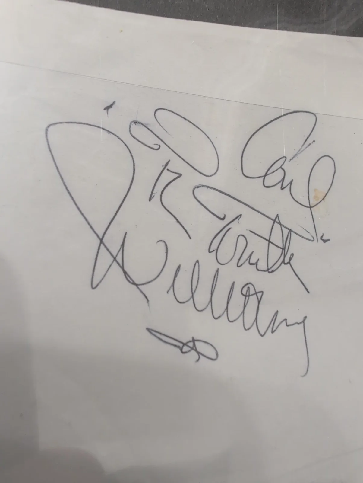 William B Williams — William B Williams Hand Signed Paper Radio DJ WNEW Disc Jockey, image 2