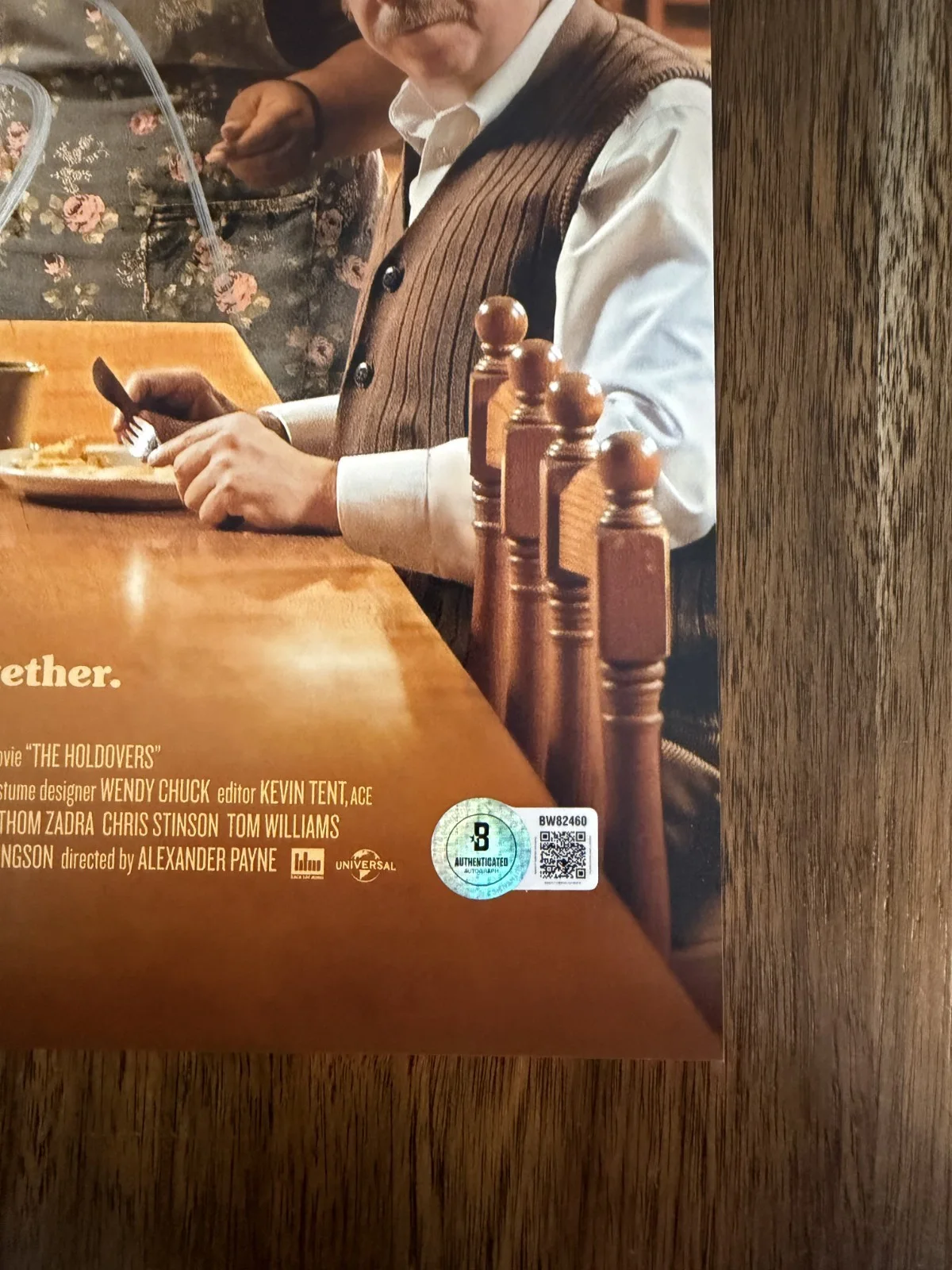 Paul Giamatti ‘The Holdovers' Signed 12x18 Photo 'Professor Paul Hunham' Beckett, изображение 2
