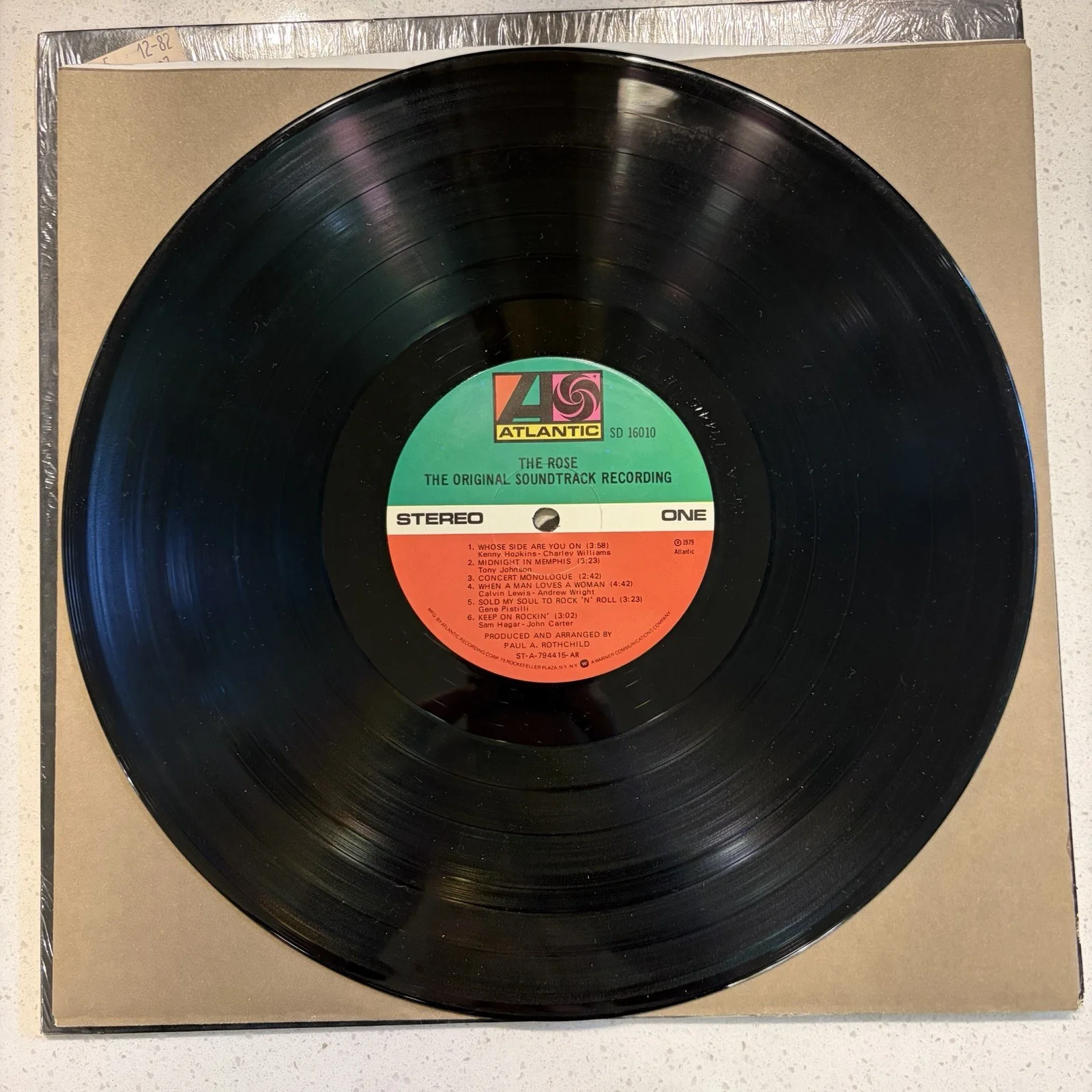 Bette Midler The Rose LP Vinyl Record Atlantic SD 16010 Soundtrack Hype Sticker, изображение 3