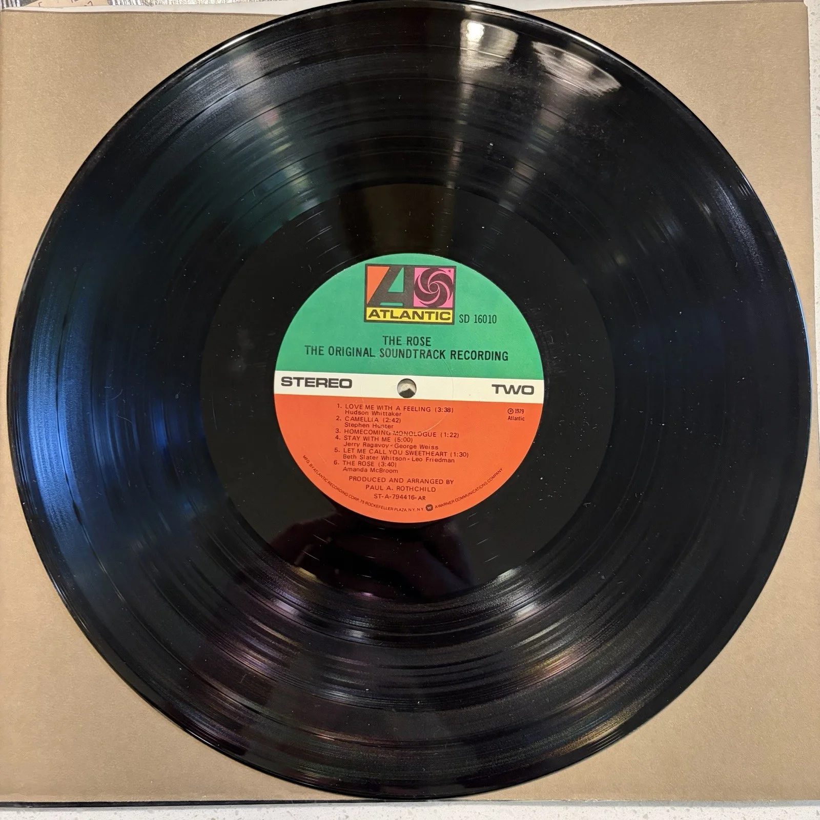 Bette Midler The Rose LP Vinyl Record Atlantic SD 16010 Soundtrack Hype Sticker, изображение 5