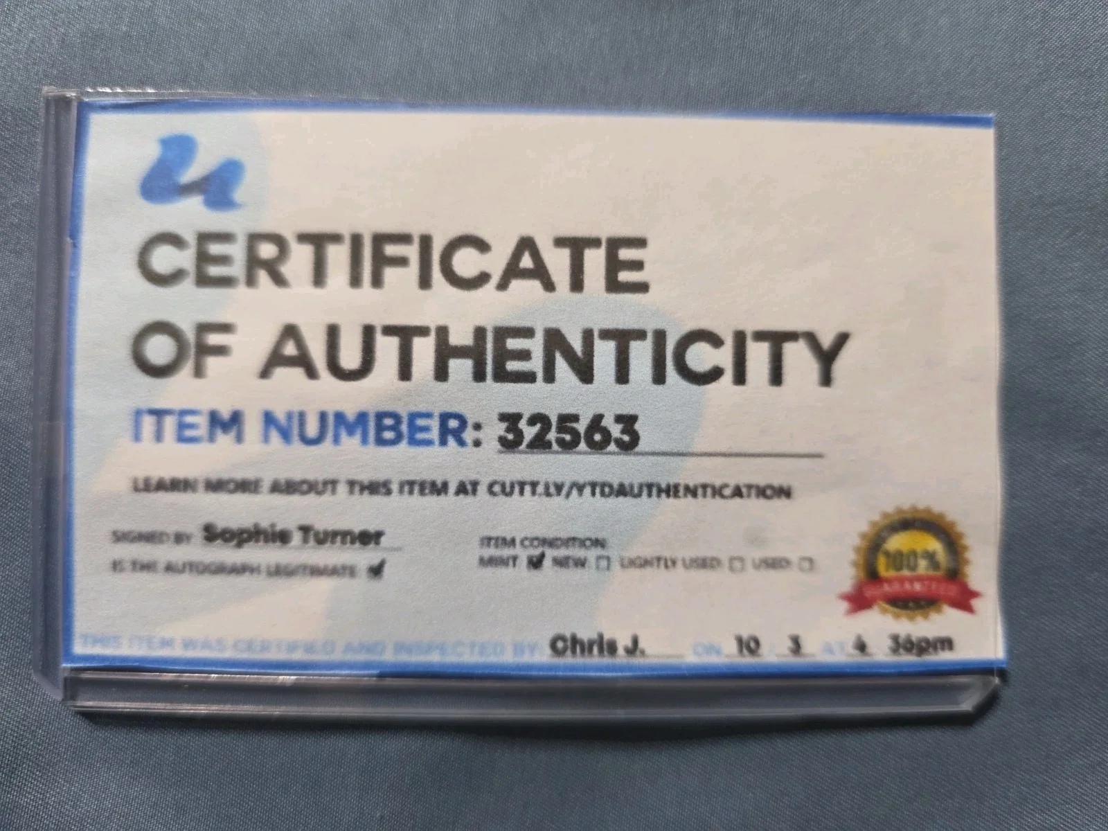sophia Turner — Sophie Turner "X-Men" HOT TOPIC Signed 'Dark Phoenix' 413 Funko Pop Figure COA, изображение 2