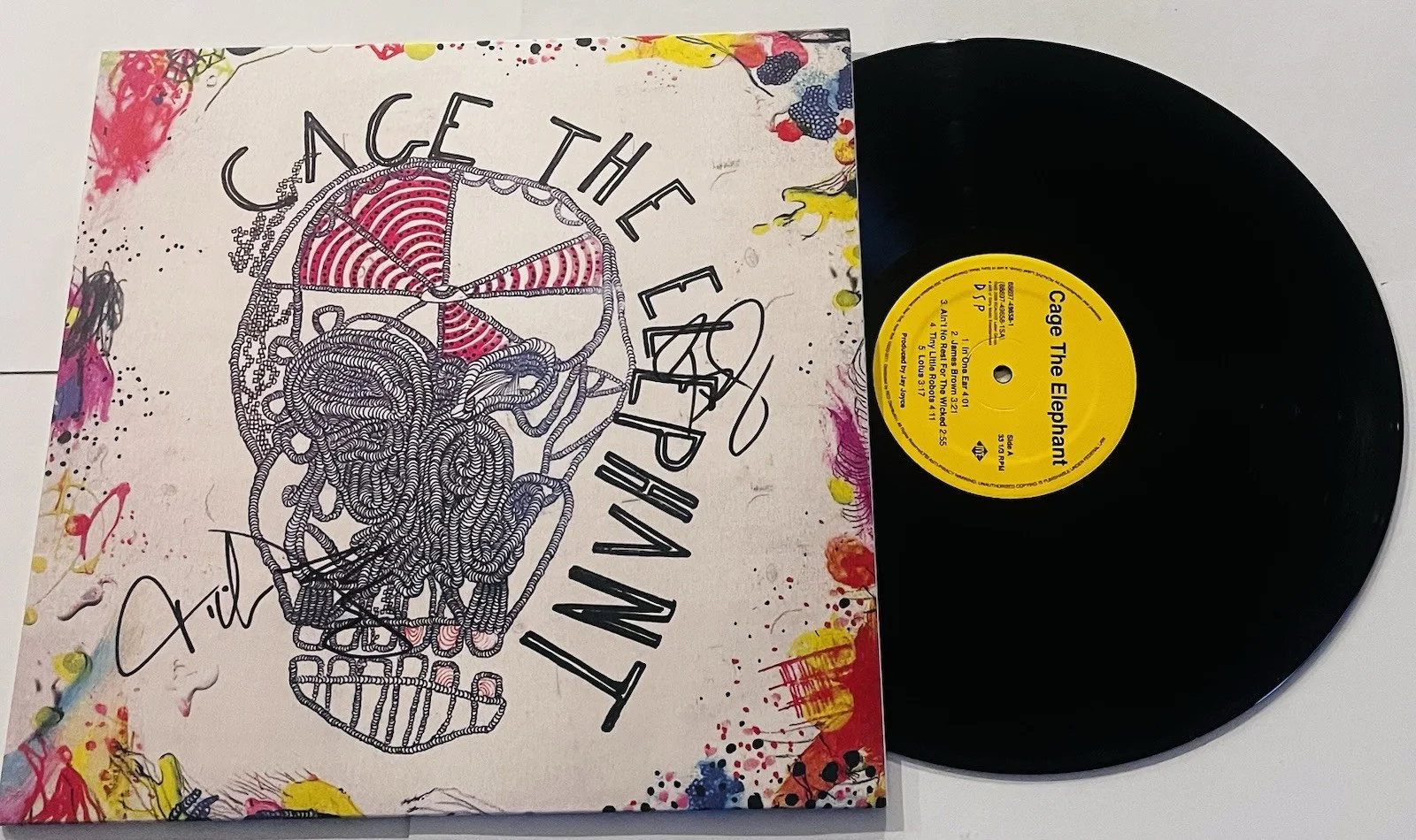 CAGE THE ELEPHANT BAND SIGNED LP VINYL RECORD ALBUM MATT SHULTZ +3 JSA COA, изображение 2