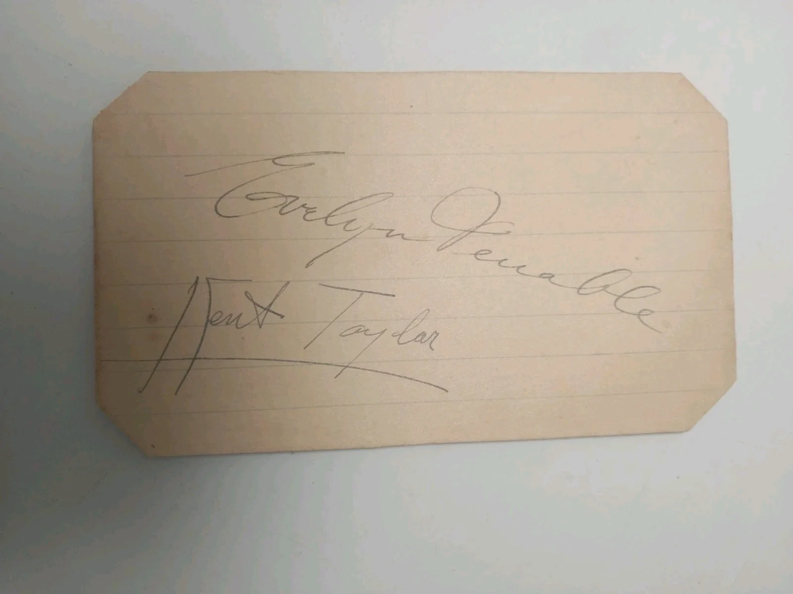 1934 Evelyn Venabl Kent Taylor Autograph w/ Provenance Signed & Real Photo Card, изображение 4