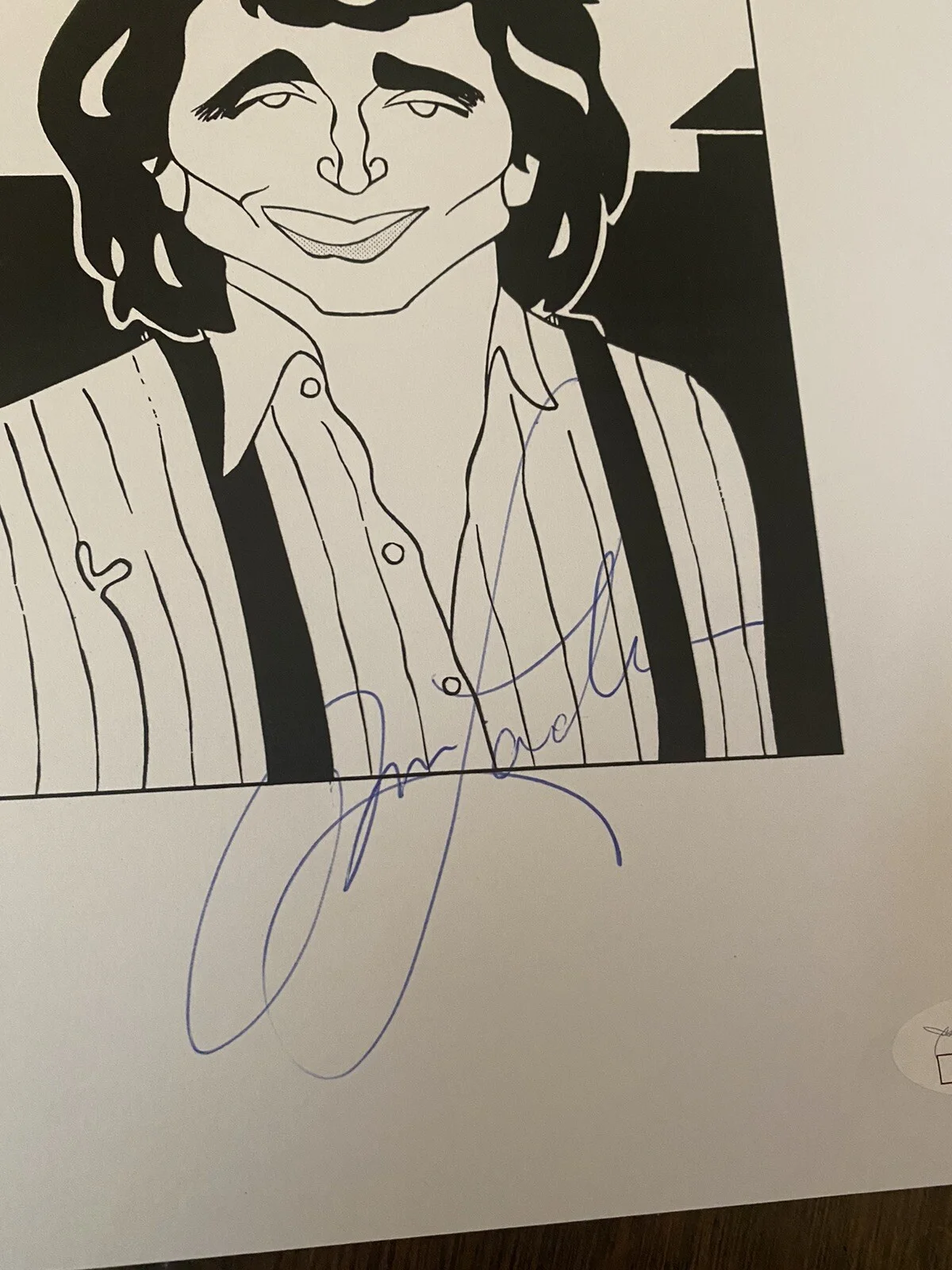 michael landon actor prairie bonanza autograph 8x10 Cartoon Photo Jsa Pleaseread, изображение 2